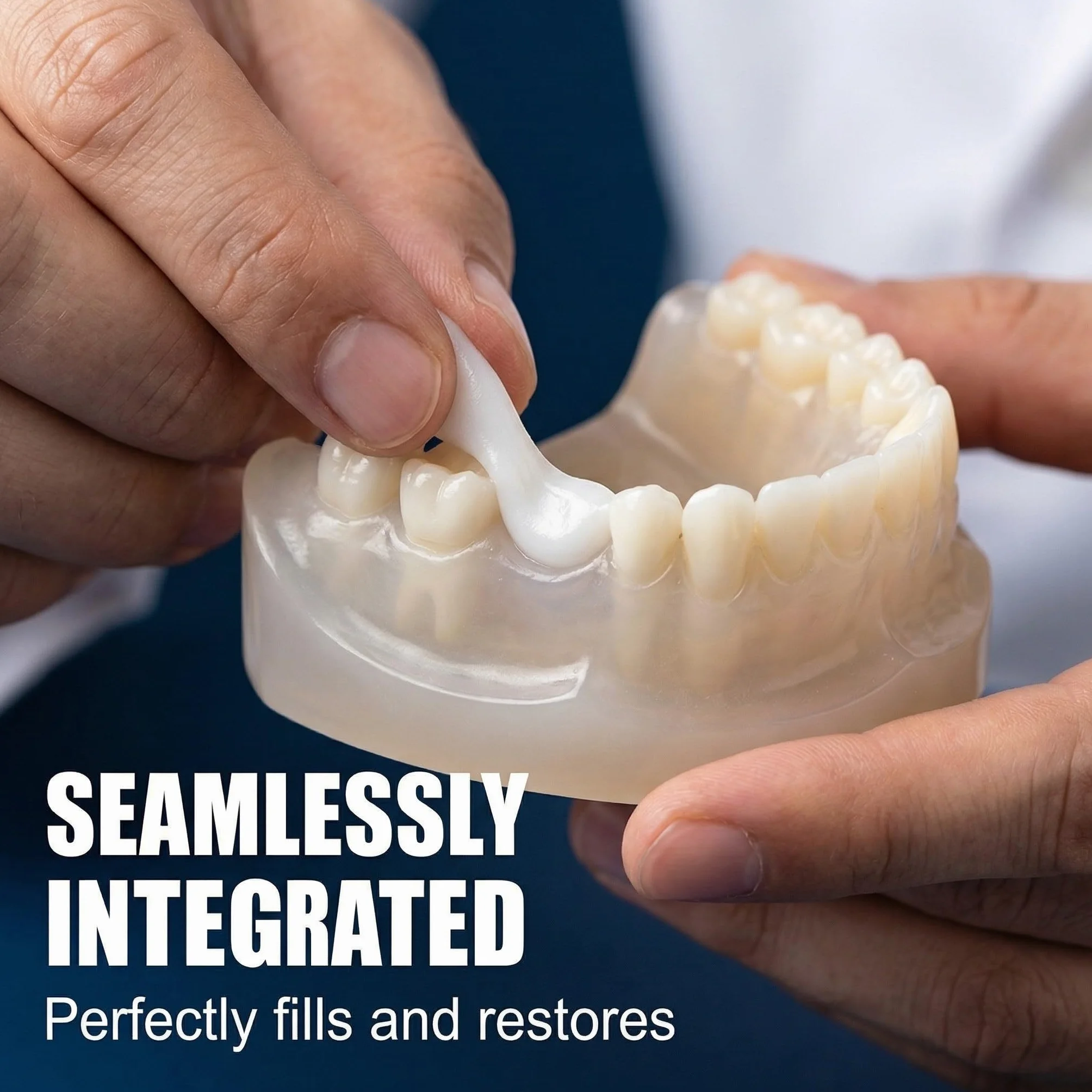 Kit di Riempimento Temporaneo Dente 30g, Cemento per Denti Finti Modellabili, Resina per Dente Rotto Mancante