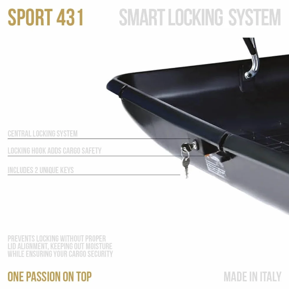 Tetrax CAM Box Sport 431 430 Litri Grigio Scuro