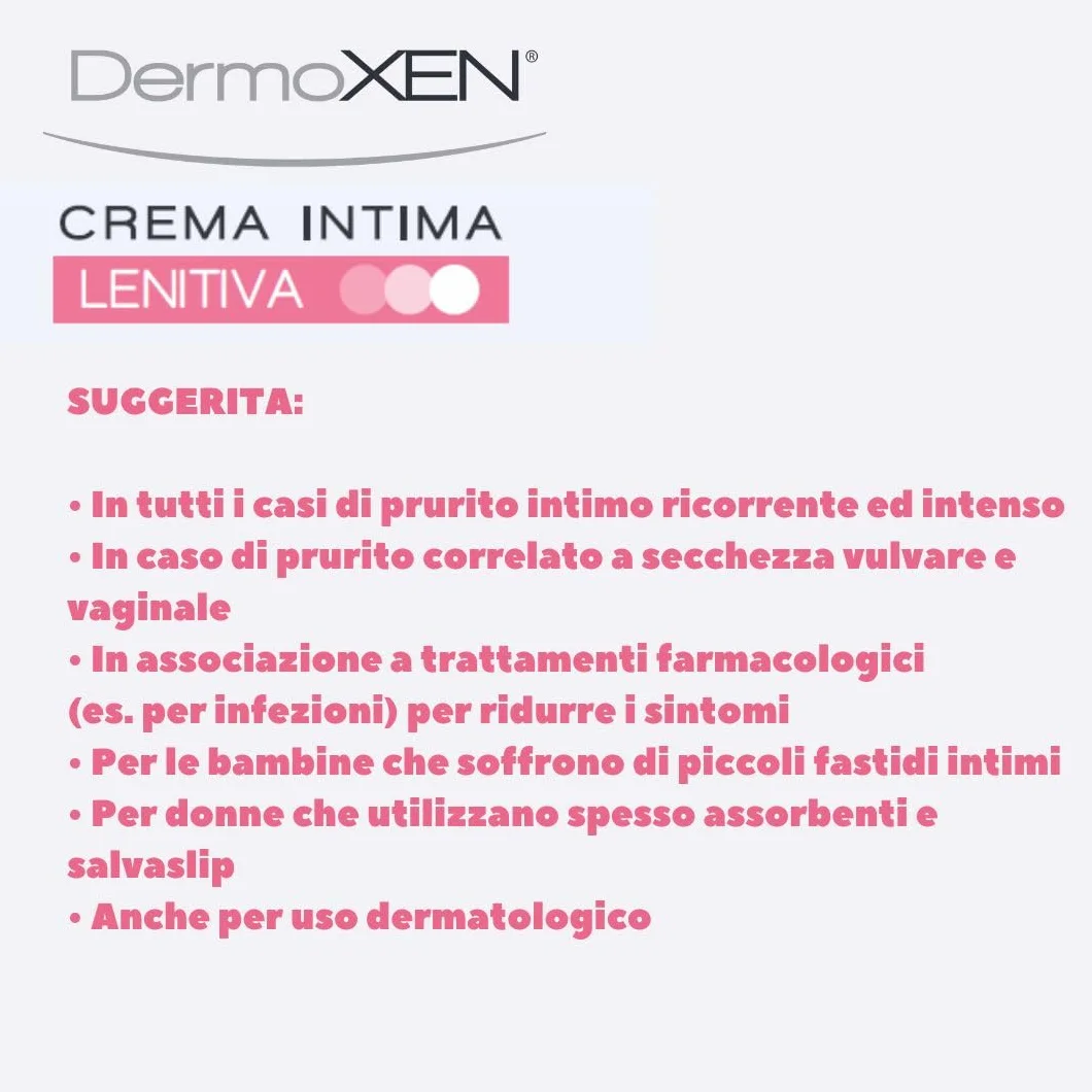 DERMOXEN Crema Intima Lenitiva 20ml per Prurito e Bruciore, Irritazione Vaginale e Post Depilazione