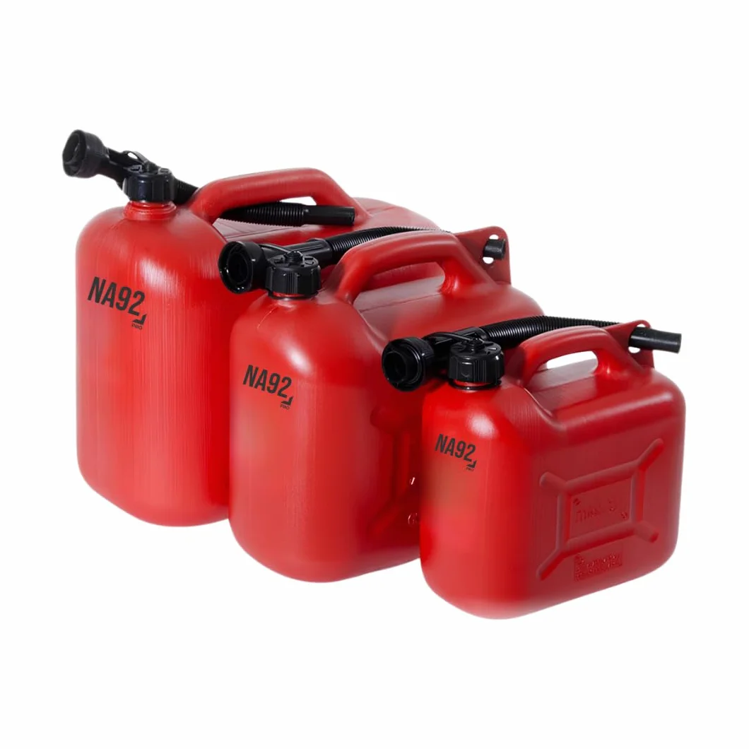 Tanica Carburante Plastica Omologata UN 20 Litri Certificata Strada Mare Benzina Diesel Resistente UV Beccuccio Flessibile Incluso