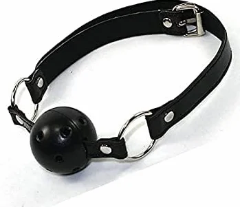 Black Ball Mouth Sports Gioco di ruolo collaborativo silicone traspirante perforato