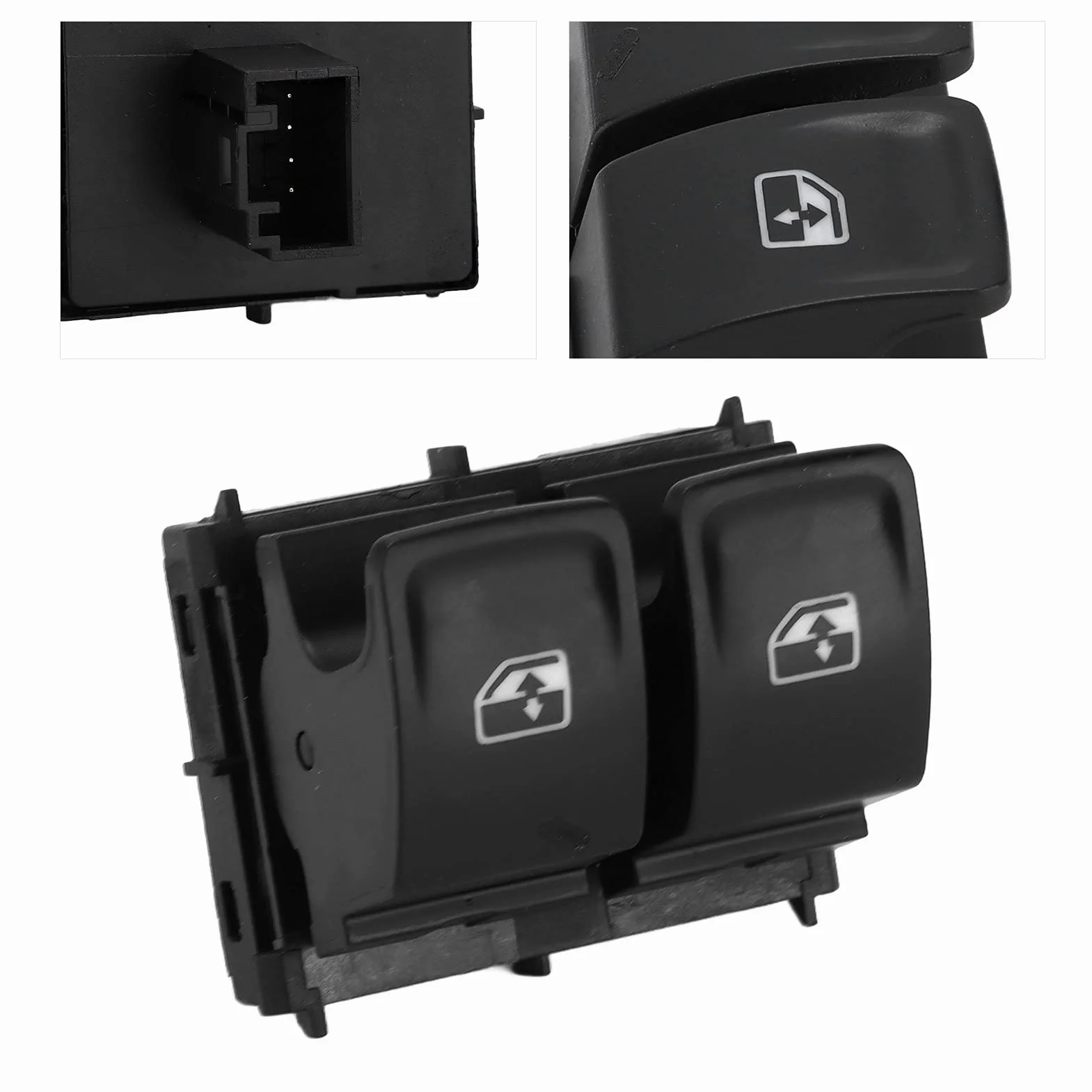 Akozon Interruttore del Finestrino Dell'auto, Interruttore di Controllo della Finestra Elettrica Sostituzione Impermeabile 5G0959858D Per Crafter