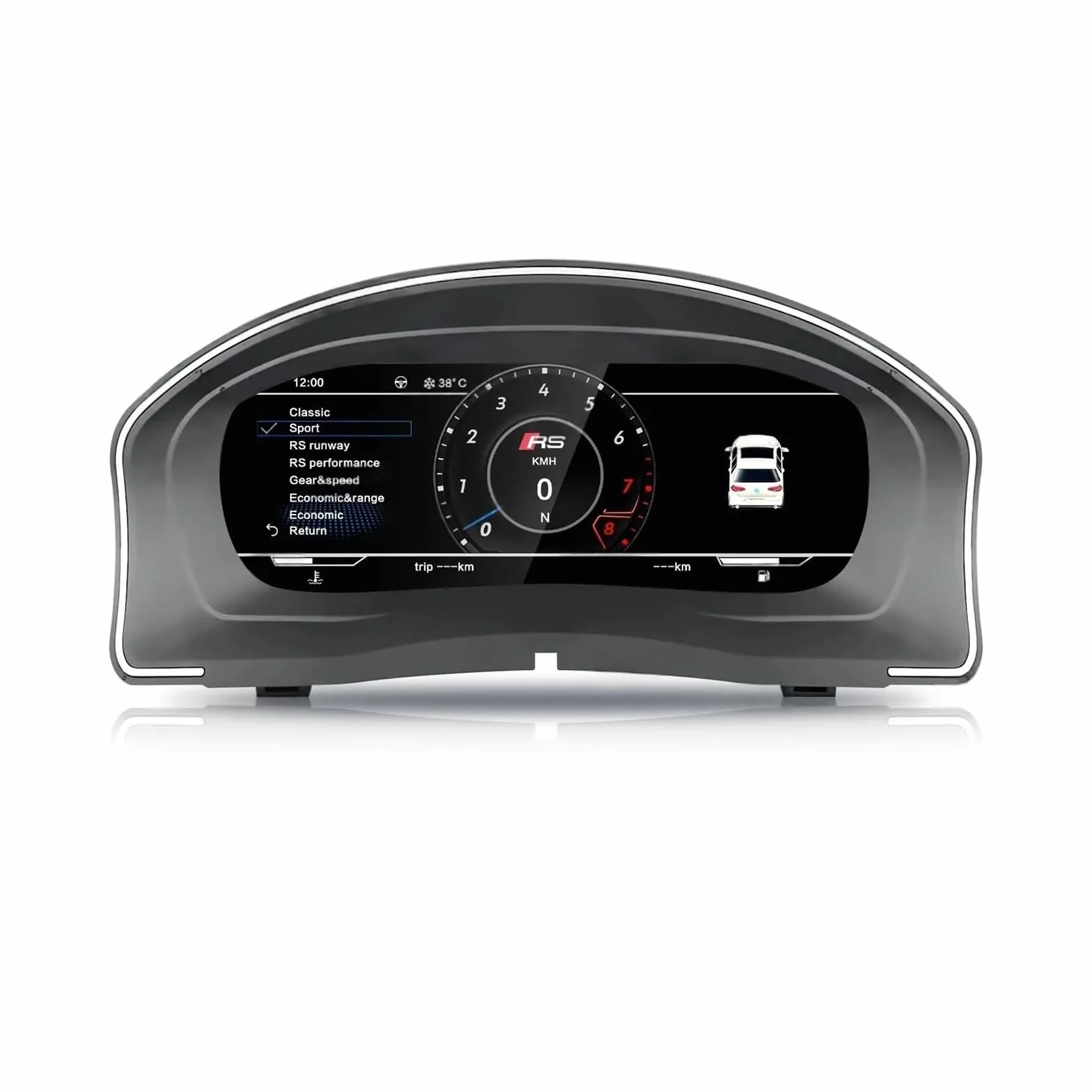 Cruscotto LCD da 10,25 pollici compatibile con VW Volkswagen Golf 5 2006 Car Digital Cluster Tachimetro automatico Monitor cabina di pilotaggio virtuale Nuovo aggiornamento