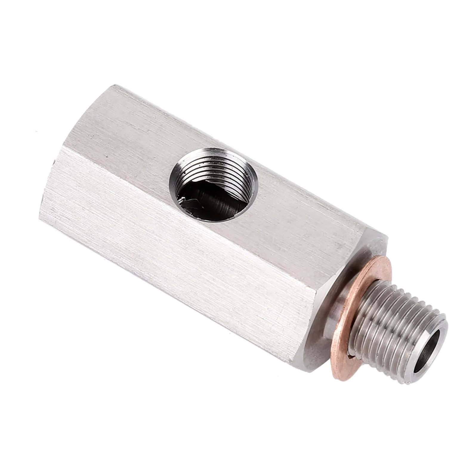 Adattatore Sensore Pressione Olio, Raccordo A T Pressione Olio 1/8" NPT M10x1.0 Adattatore NPT Sensore Olio In Acciaio Inox 304 Per Turbo Alimentazione Olio
