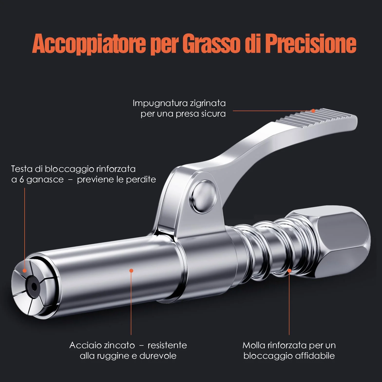 Profesjonalne Adaptery do Pistoletu Smarowniczego 2 szt. – 1/8" NPT, SAE, Metryczne