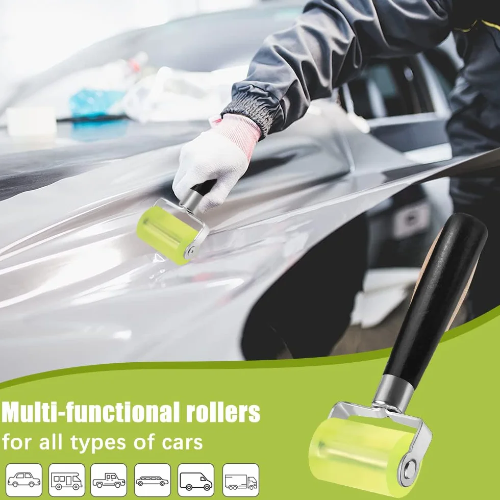 2Pz Rullo Insonorizzato Auto Suono Deadening in Gomma Veicolo Auto Sound Deadener Applicazione Rolling Wheel Roller Professionale Auto Suono Deadener Gomma Silicone Auto Ruota Insonorizzata