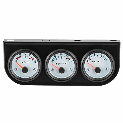 Kit indicatore triplo universale auto Temperatura acqua Volt Pressione olio