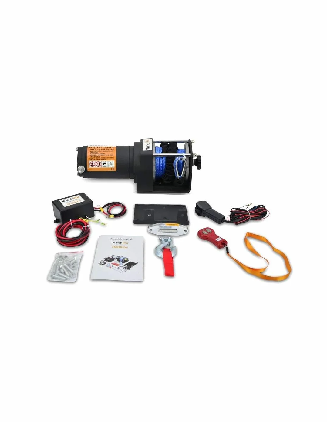 Paranco elettrico 12V 3000 lbs 1360 kg z pilotem bezprzewodowym