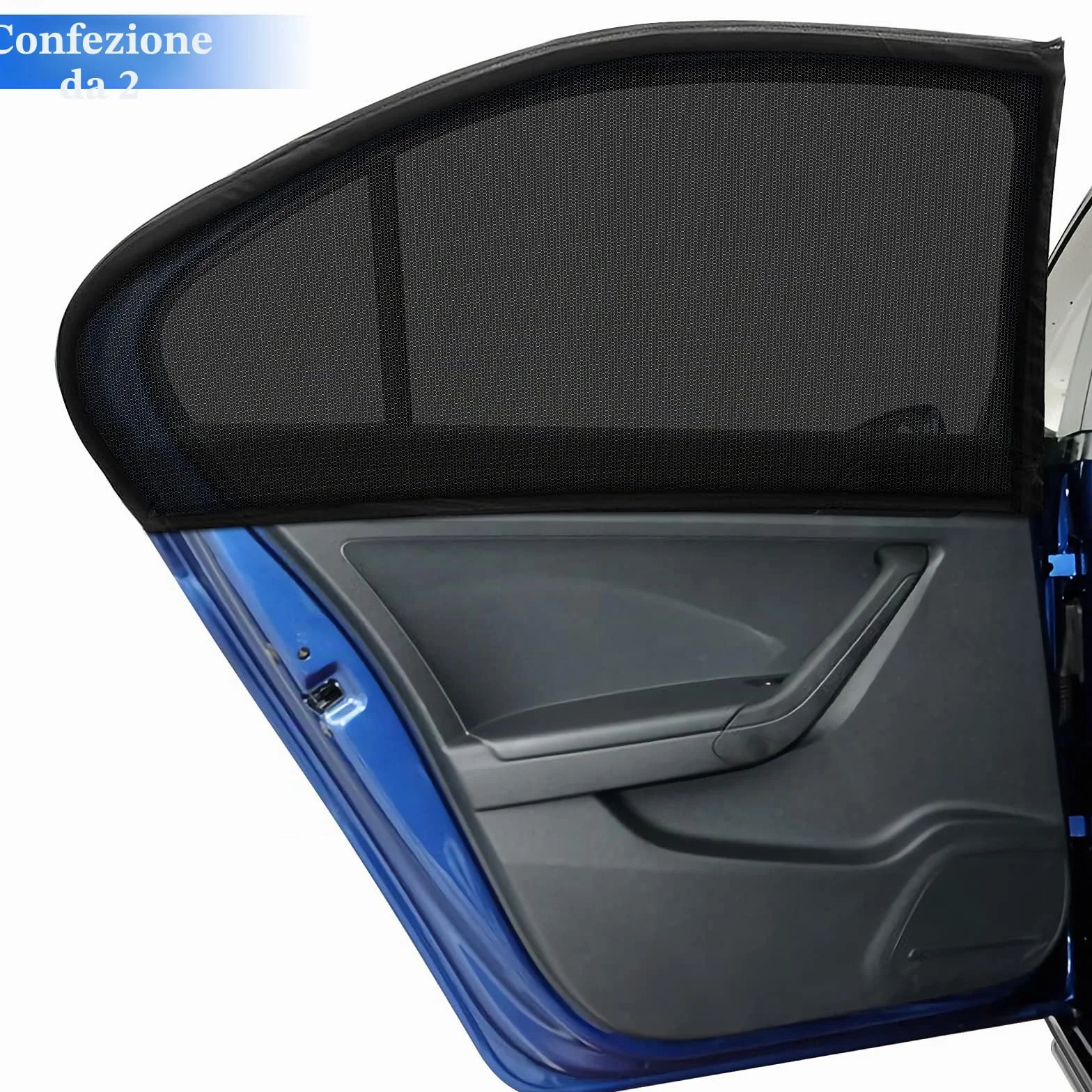 Tendine Parasole Auto Bambini 2 Pezzi, Tende Oscuranti Vetri Auto Protezione UV Rete Traspirante