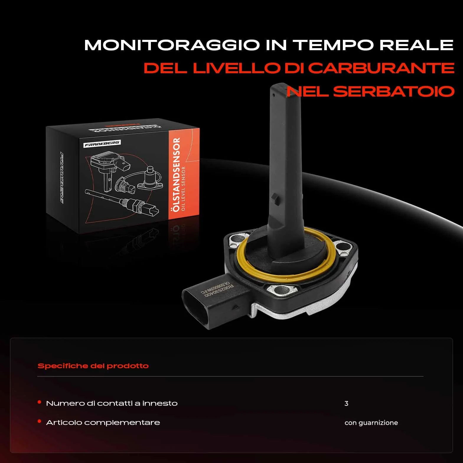 Frankberg Sensore livello olio 3-Poli Compatibile con Serie 3 E46 E91 12611433596