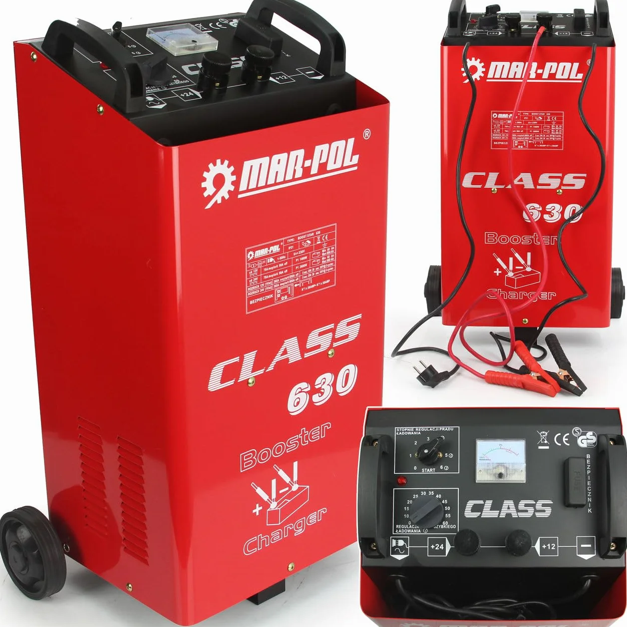Caricabatterie 12V 24V Carica Rapida Avviamento 60-800 Ah con Ruote
