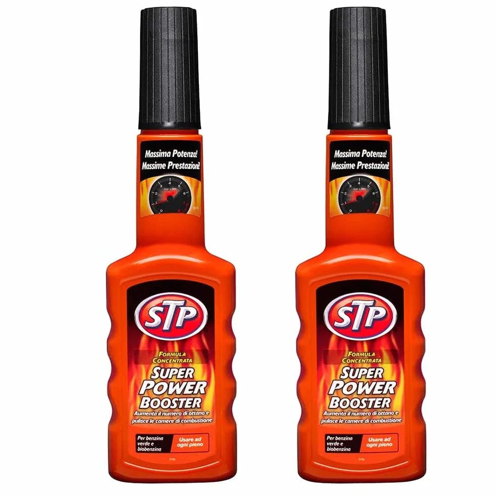 2X Super Power Booster, Additivo Performance Motore Auto Carburante Benzina, 200 ml| Aumenta Ottani, Pulisce Camera Combustione| Ideale per Ogni Pieno (2X Super Power Booster)