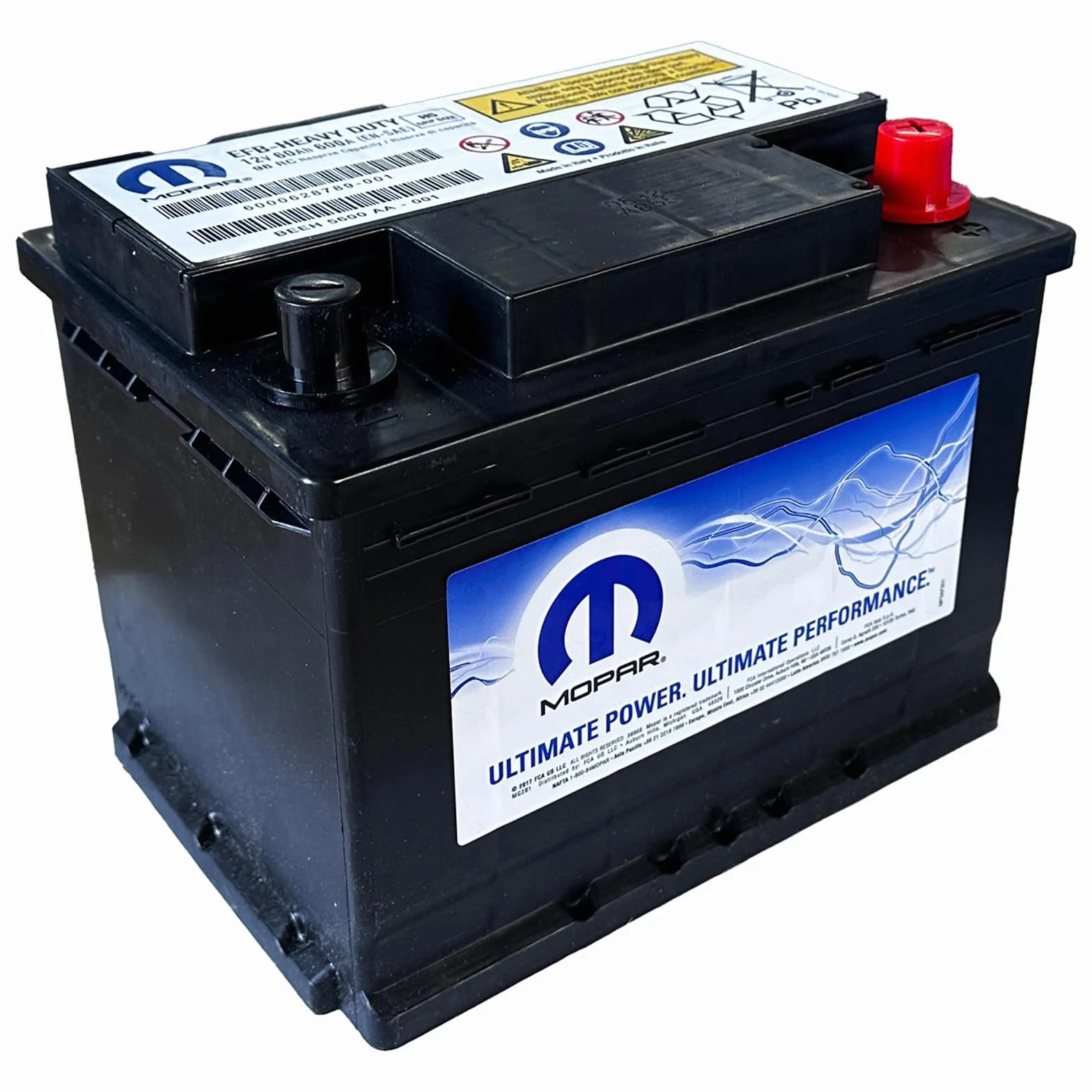 Bateria Auto 60Ah EFB 600A Start & Stop do FIAT, ALFA ROMEO, LANCIA, JEEP