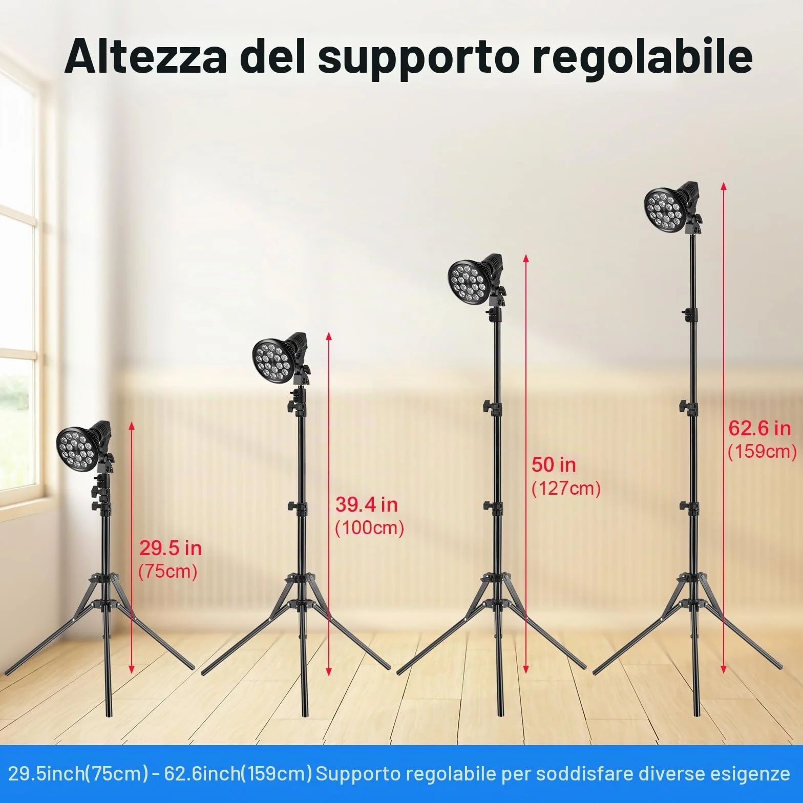 Lampada Abbronzante Viso e Corpo 54W 395nm con Supporto Regolabile Occhiali