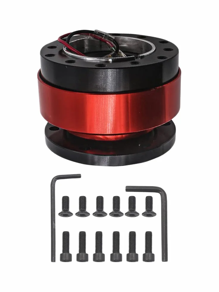 Adattatore per volante a sgancio rapido Riloer Kit con bossolo a 6 fori Race Rally Motorsport