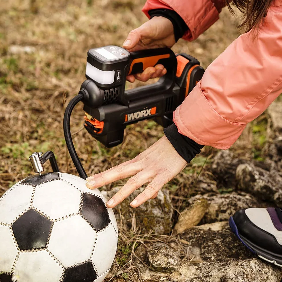 WORX WX092.9 Mini compressore ad alta pressione 20 V 4 in 1 con torcia integrata