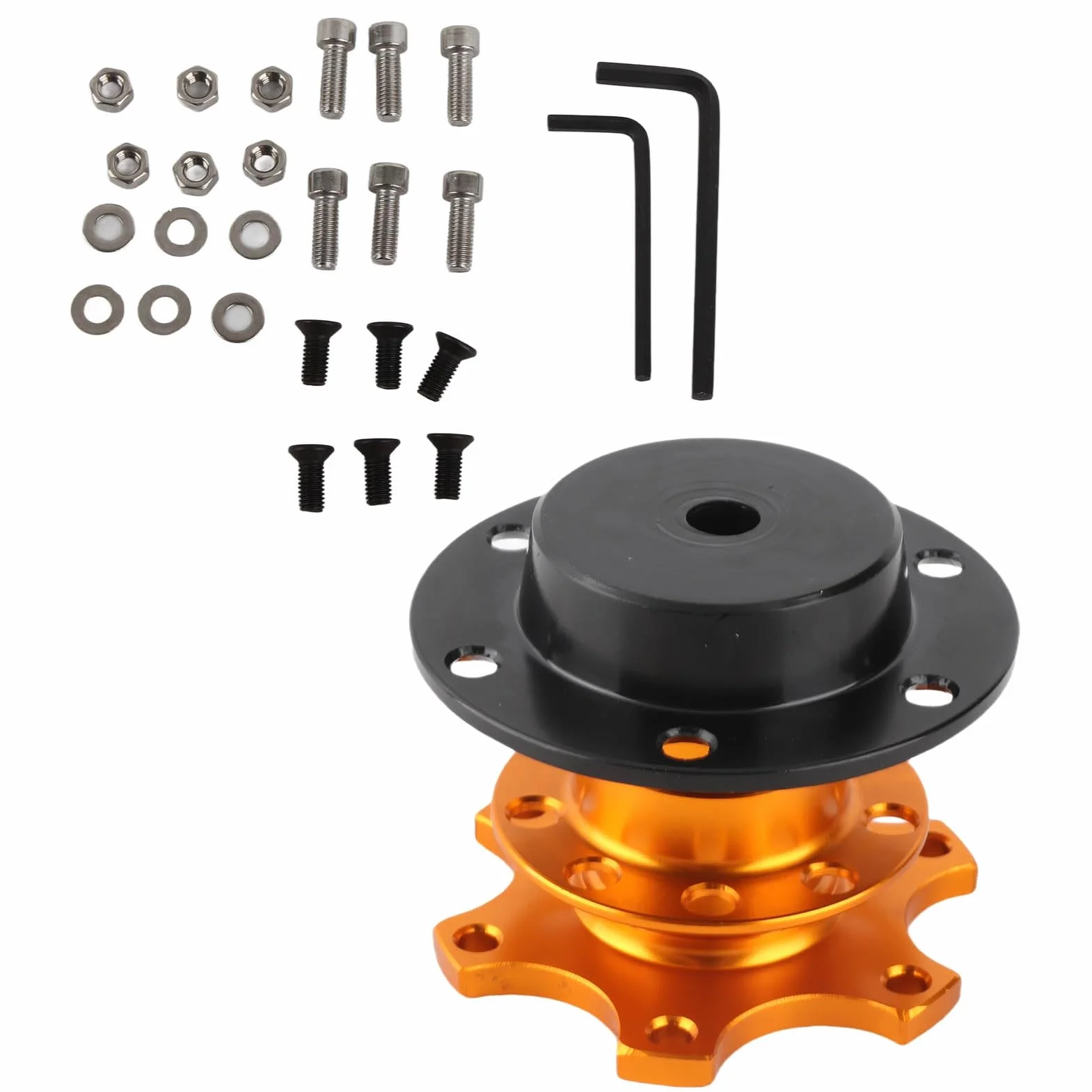 Adattatore a sgancio rapido per volante universale 6 fori auto rally
