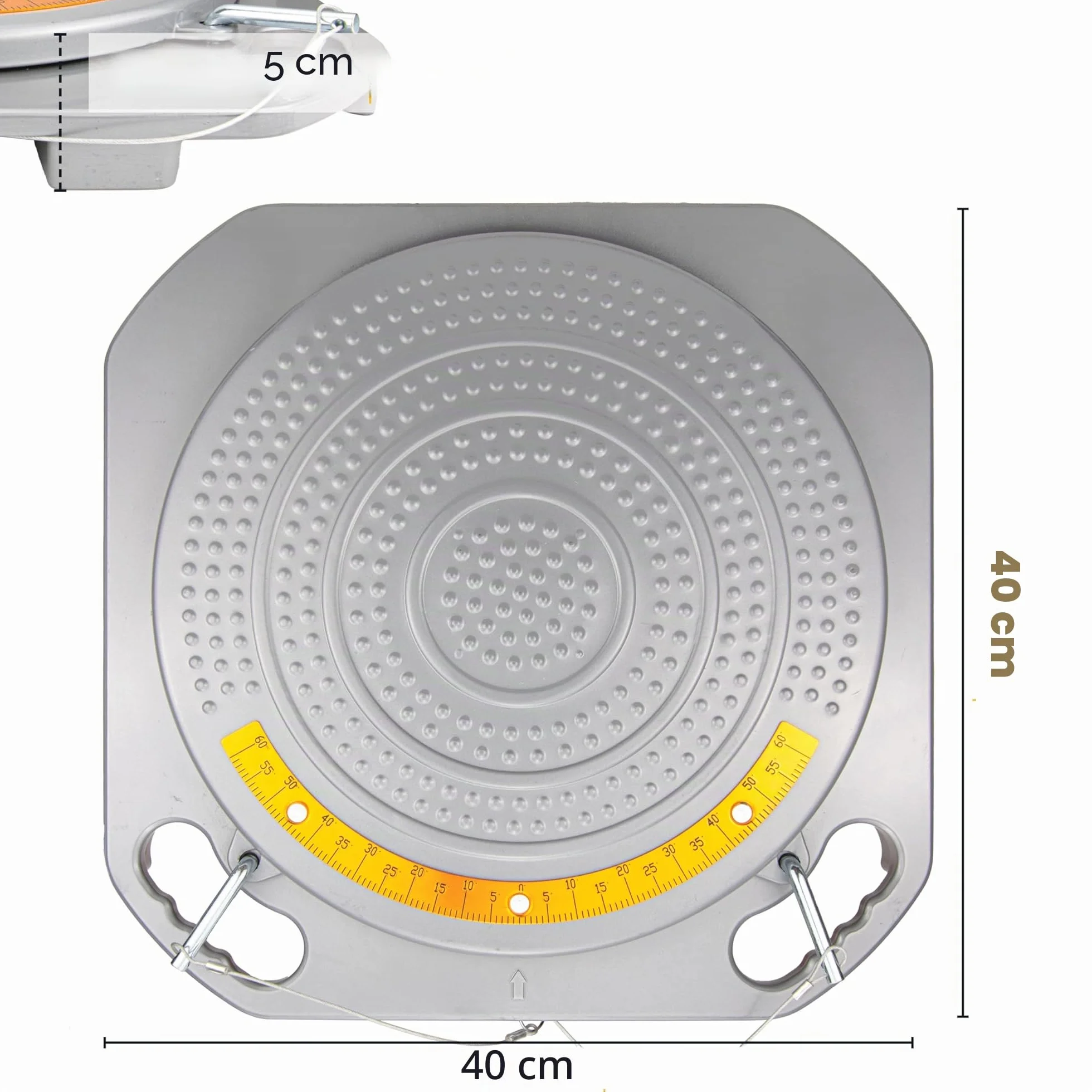 AutoSolo Piastre di Allineamento Ruote Attrezzo per Convergenza Auto 4 Ton Quadrante in Ottone Kit Completo