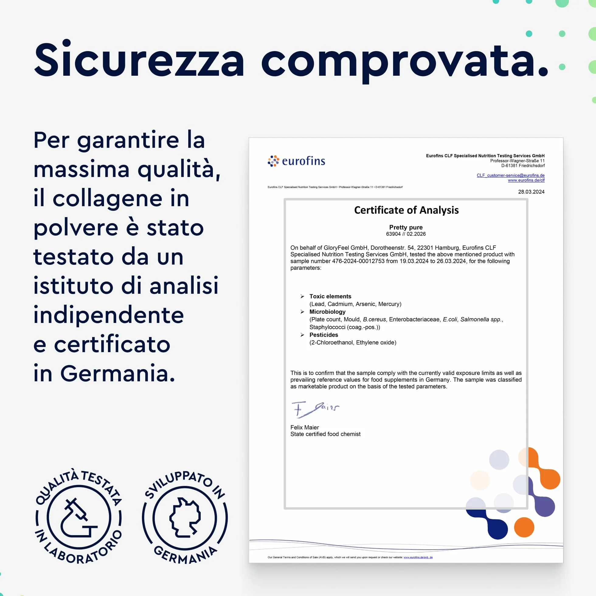 Collagene in Polvere GELITA AG 500 g 12500 mg Peptidi di Collagene con Vitamina C Antiossidante