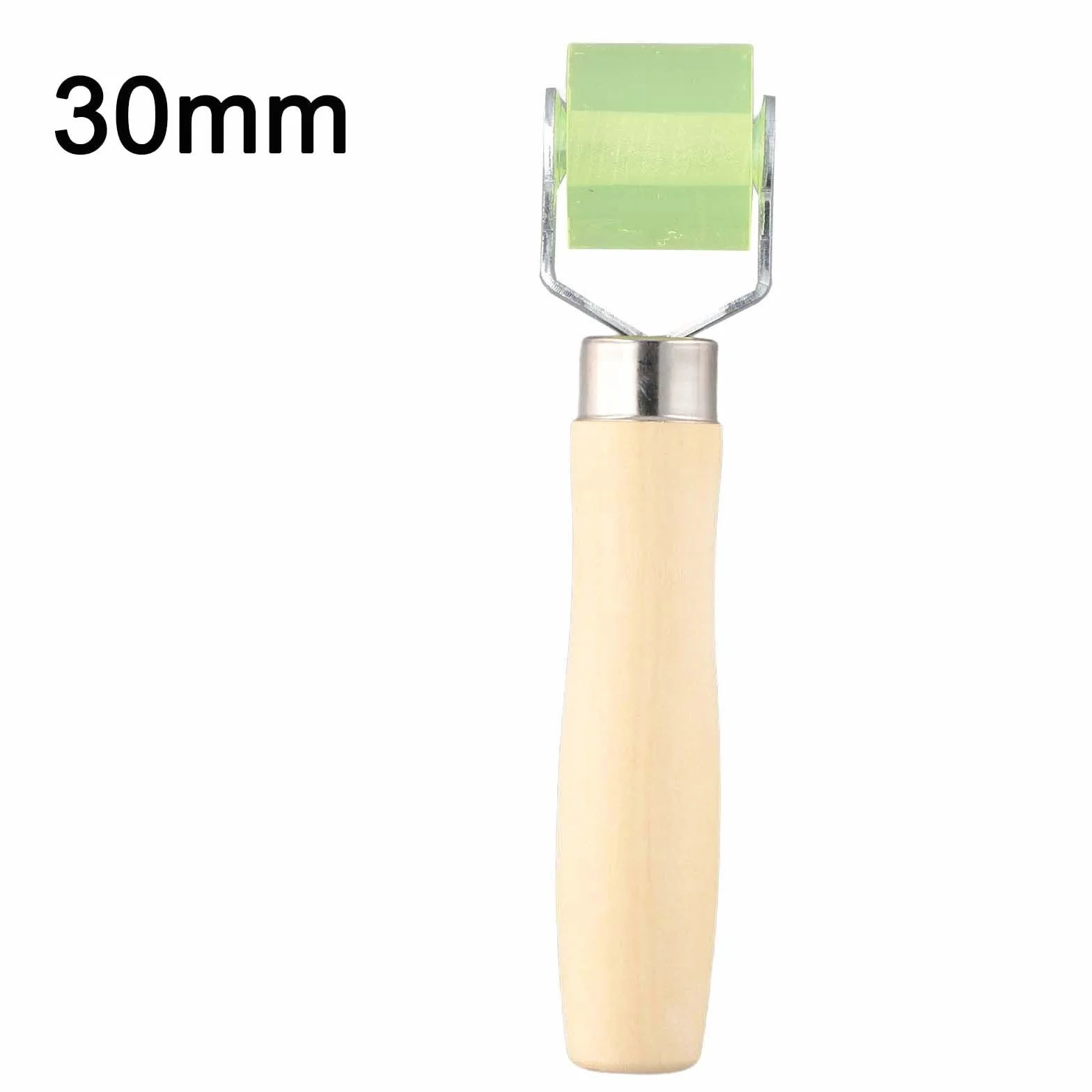 Rotella di rotolamento antirumore per installazione audio automobilistica, rullo in gomma da 30 mm o 50 mm con manico in legno, strumento di applicazione a pressione uniforme per interni (30 mm)
