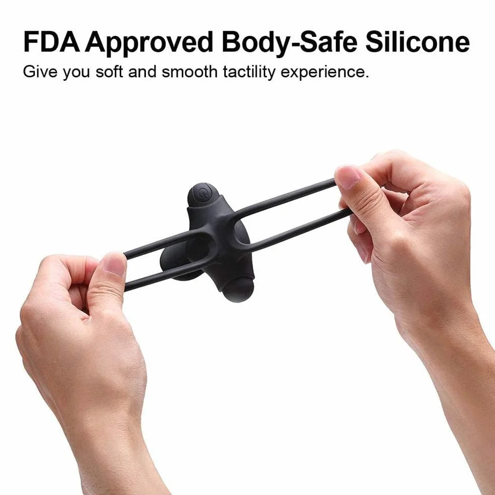 G iocattoli Sessuale Dildo Maschile Anello Vibrante per il Pene Uomo Coppia, Stimolante Donna Clitoride Vibratore Silicone Regolabile