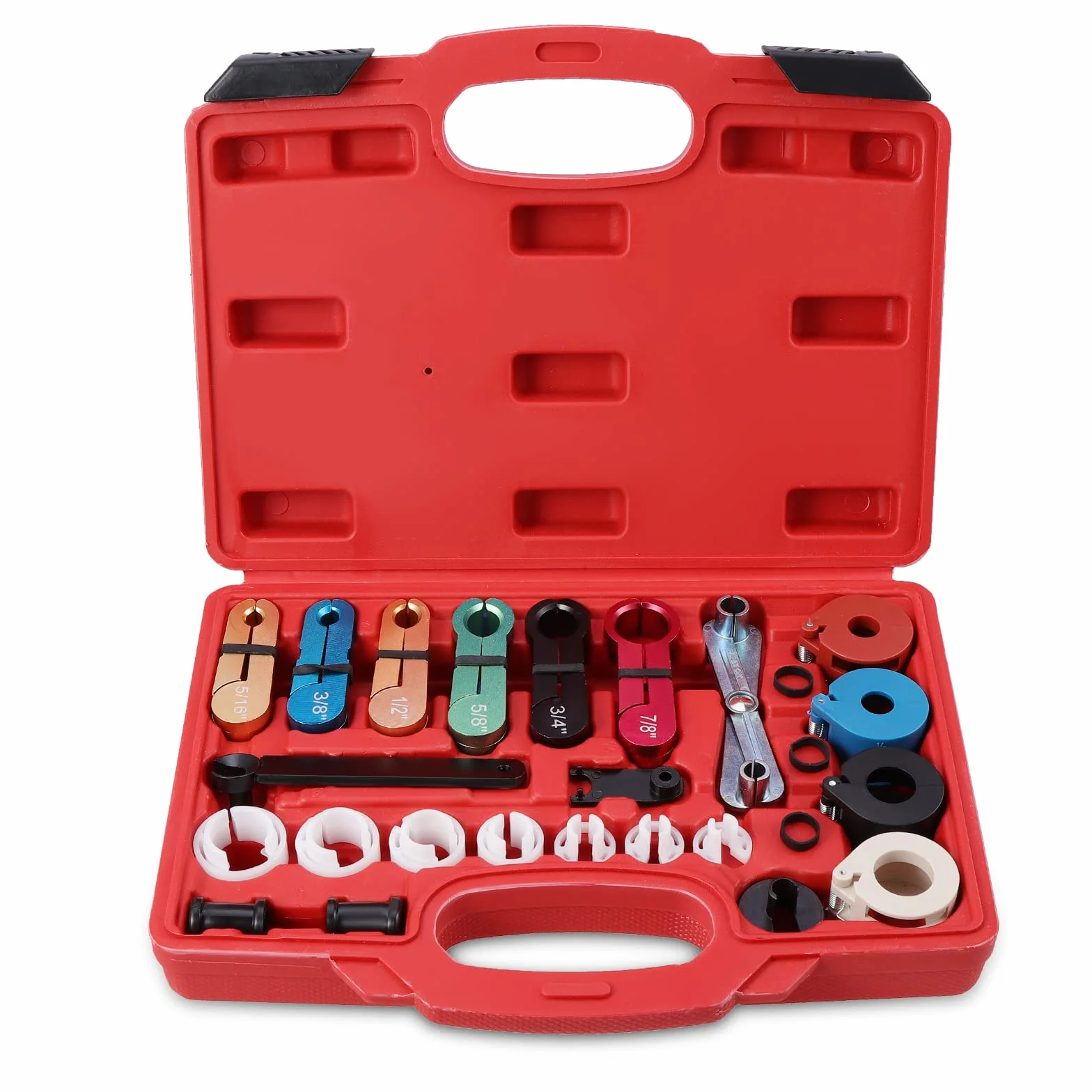 HSEAMALL 22PCS Set di Strumenti di Disconnessione Rapida,Tubo Flessibile Aria Condizionata per Auto Tubo di Olio Tubo di Carburante Strumento di Rimozione Strumento di Disconnessione per Sistemi,Rosso