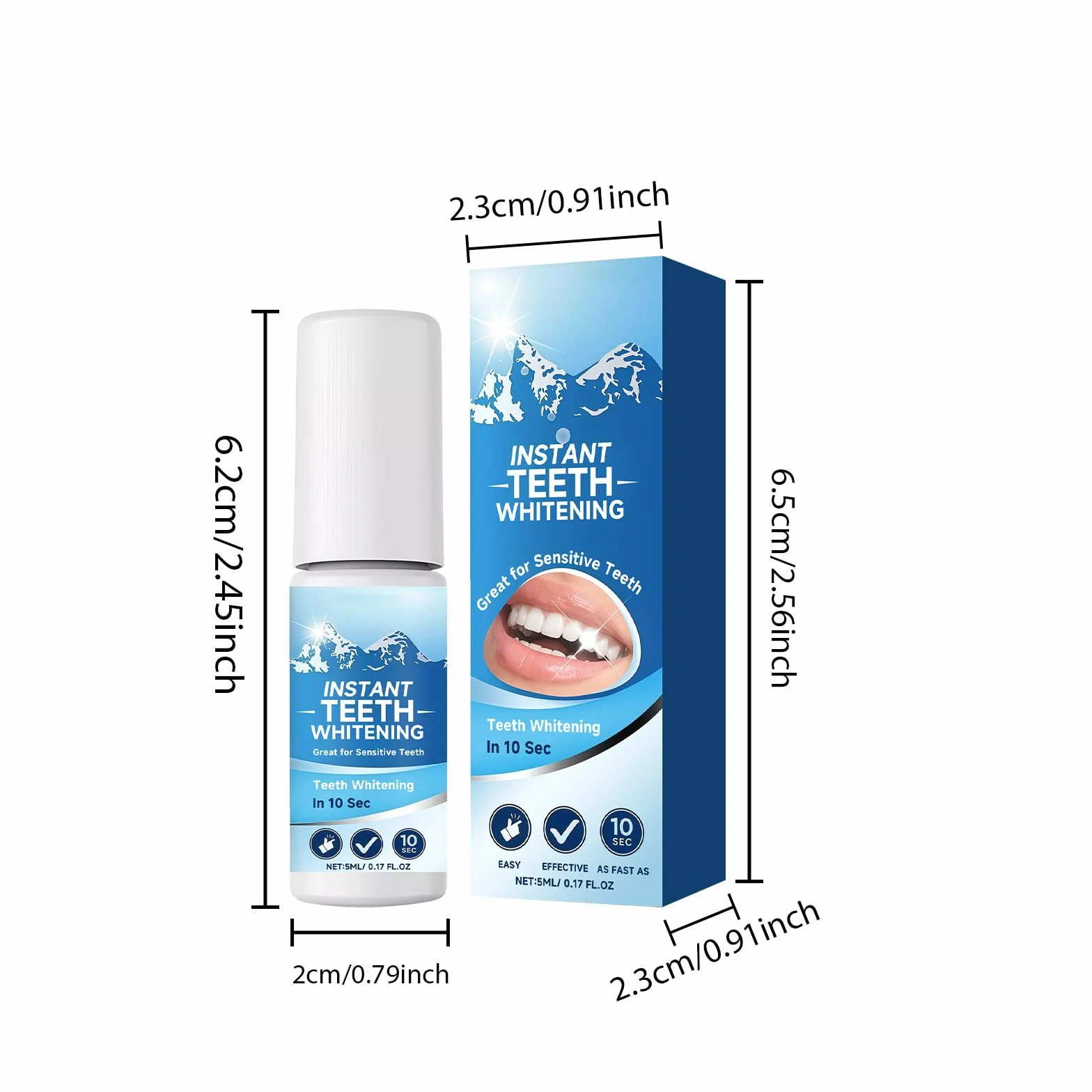 Smalto per denti Teeth Whitening Paint, vernice bianca smaltata, sbiancamento istantaneo