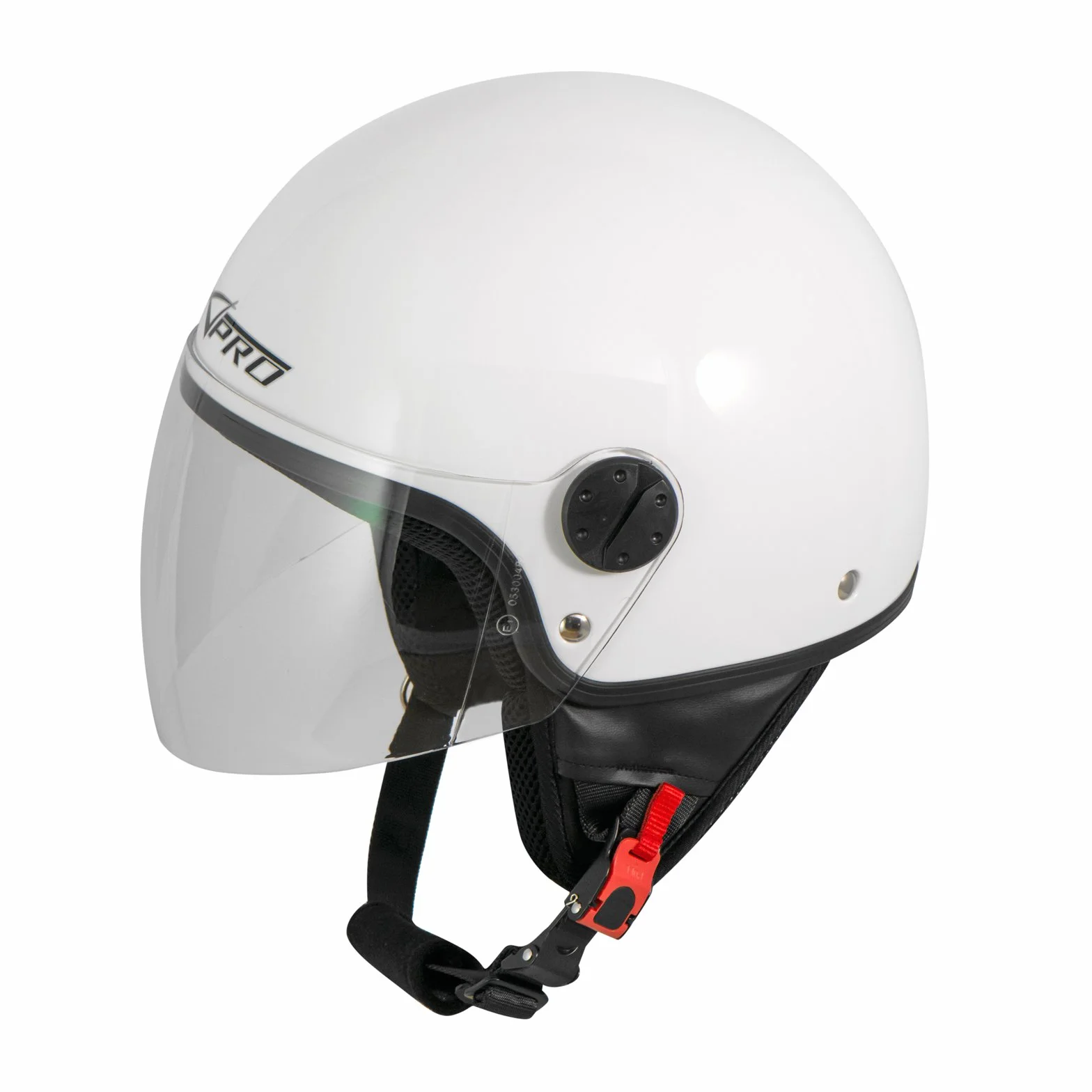 Casco Jet Demi Scooter Moto Omologato ECE 22 Visiera Antigraffio Bianco L