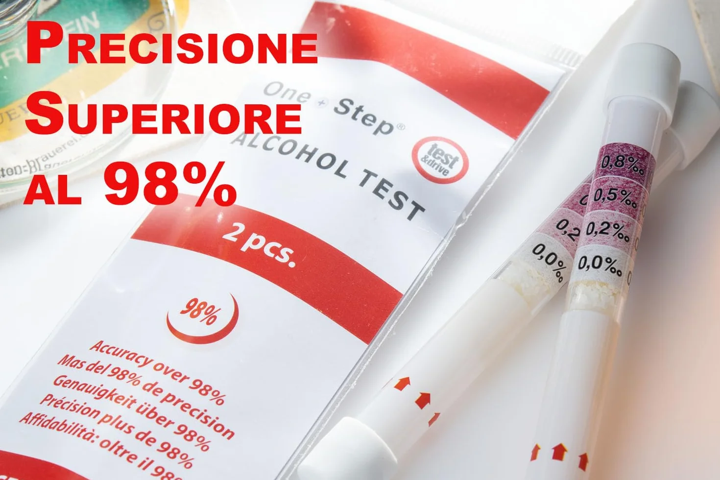 Etilometro Portatile Certificato One Step 2 - 4 Intervalli di Misurazione per Italia ed Europa