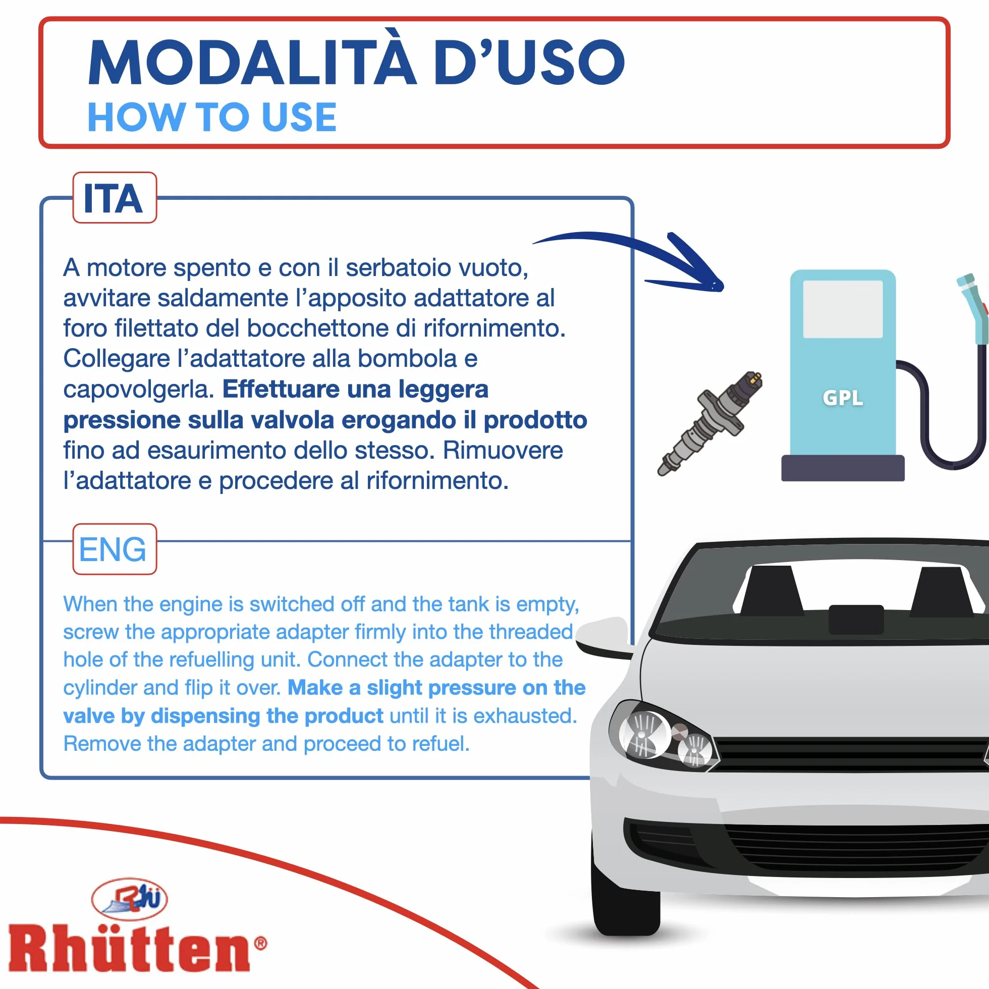 Rhutten Additivo Gpl Sistema Alimentazione Monodose 120ml