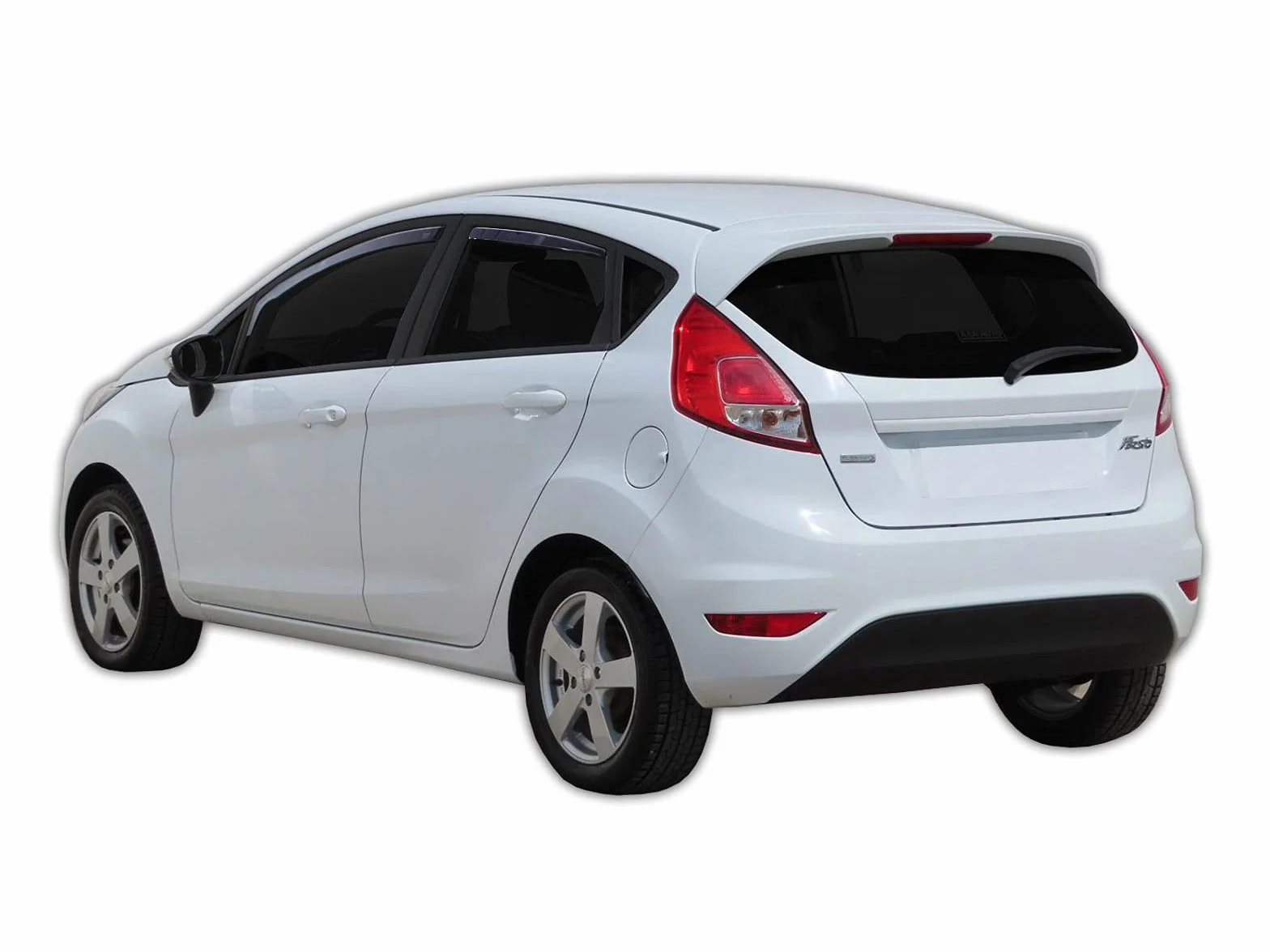 Deflettori d'Aria per Ford Fiesta 6 5-Porte Berlina 2008-2017, Set 4 Pezzi Antiturbo Antivento Antipioggia Nero fumé
