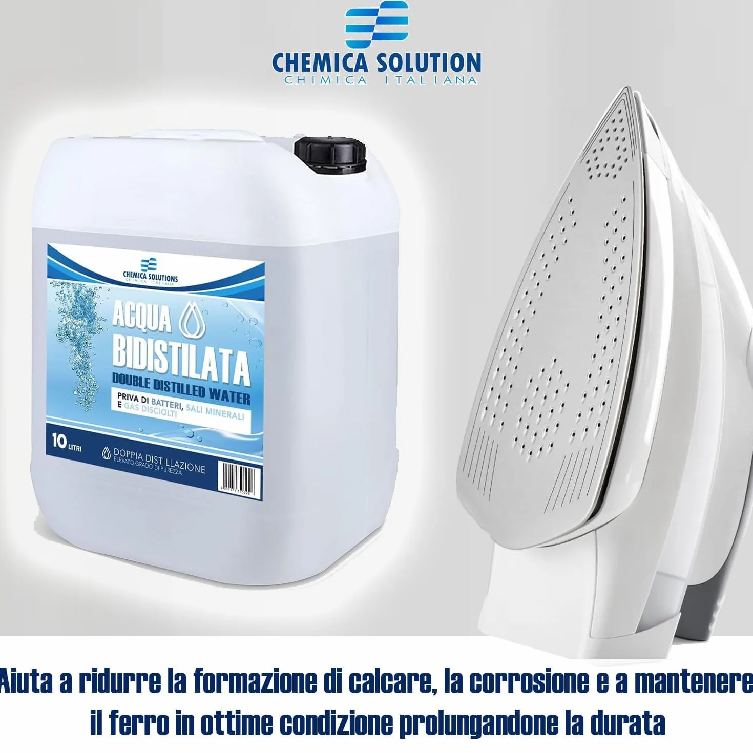 Acqua Bidistillata Pura 2 X 5 Litri per Uso Industriale e Clinico - Demineralizzata Made in Italy