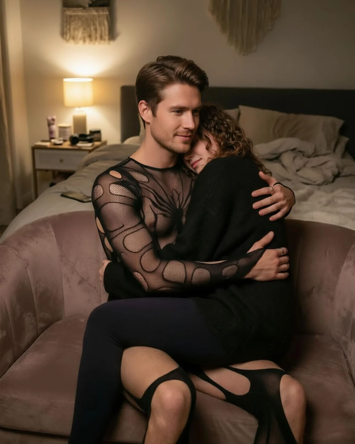 Collant da uomo Vedere Attraverso Nudo Lingerie Calze con Guaina Senza Cuciture Chiuso, calzamaglia termica