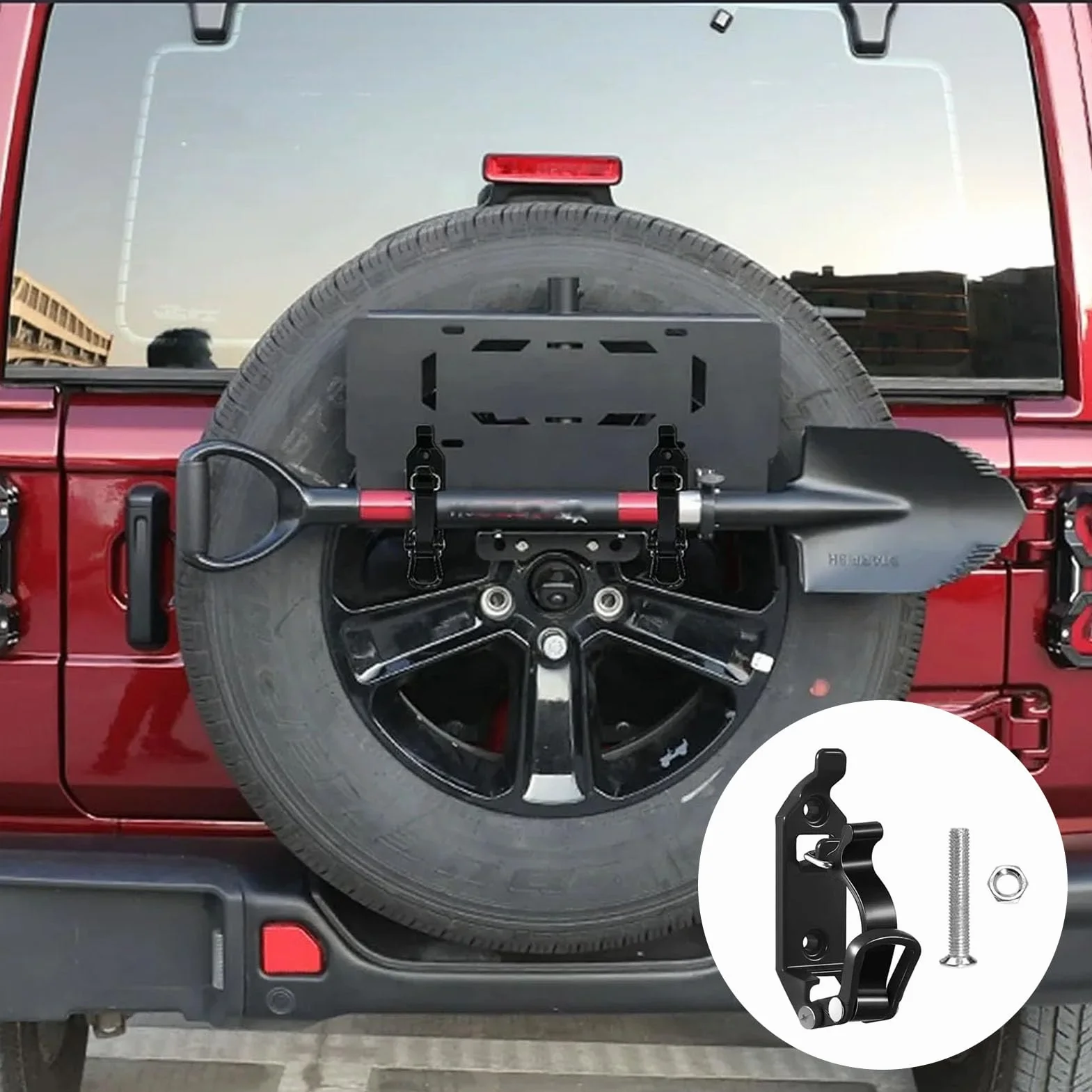 6 supporti per pala per barre portatutto, 6 x 40 mm, supporto per pala da 40 mm, accessorio per fissaggio a parete, per camion, auto, barca, vanga, offroad