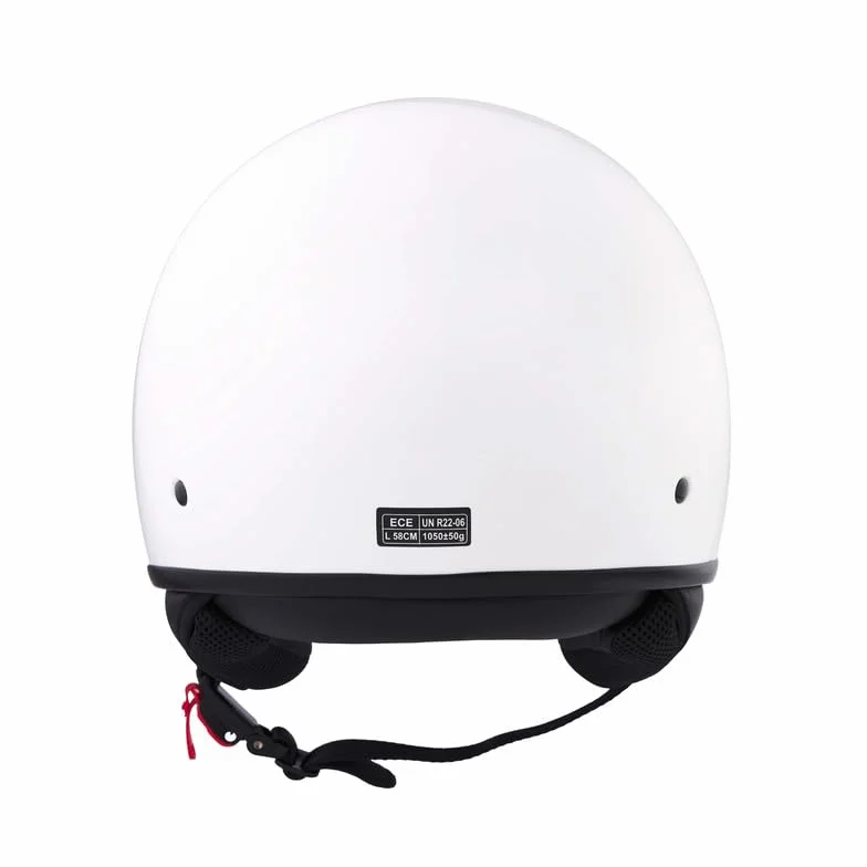 BHR Casco Demi-Jet 839 Scooter Omologato ECE 22.06 con Frontino e Sgancio Micrometrico Bianco M