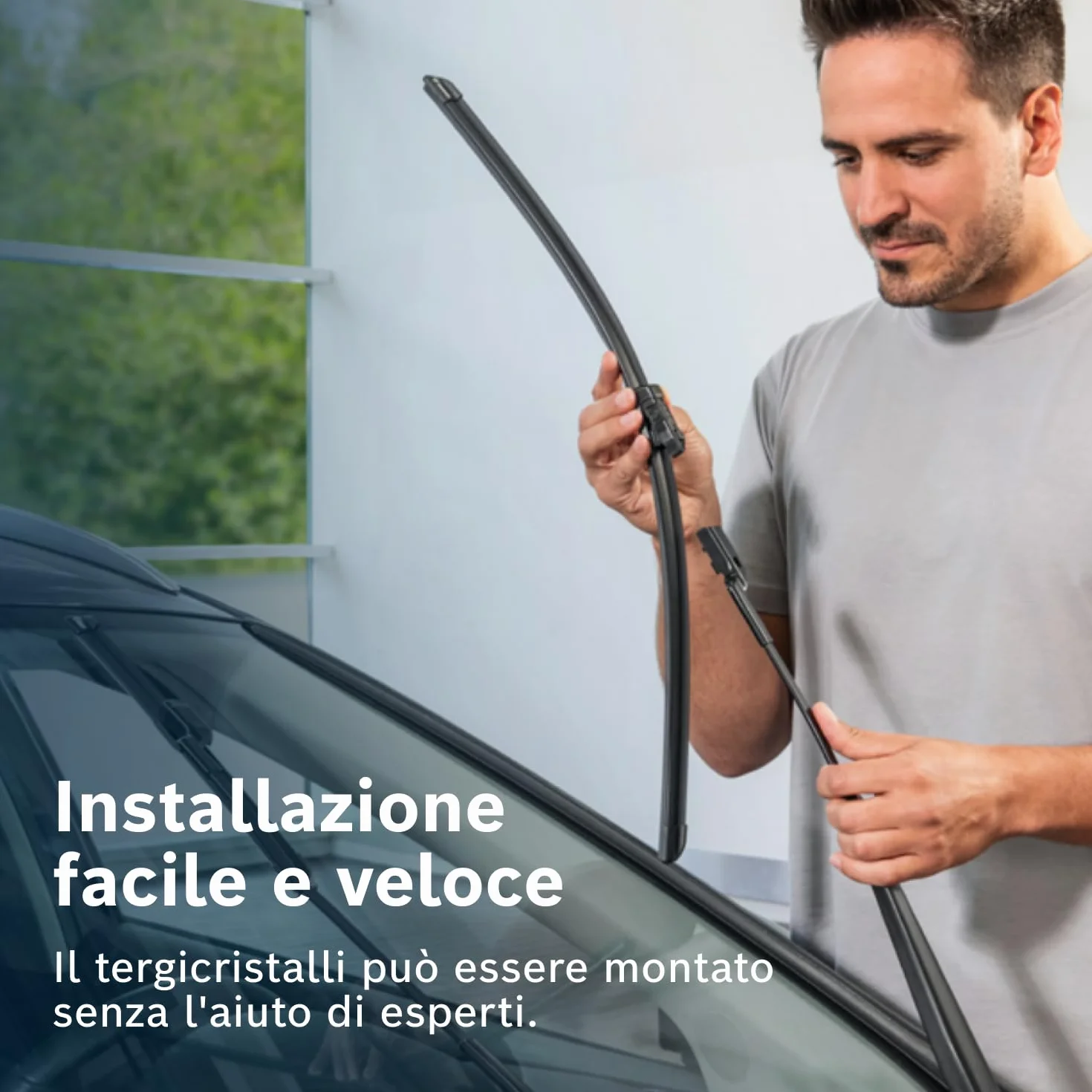 Bosch Aerotwin A863S Tergicristalli 650mm 450mm Set Parabrezza Anteriore Nero