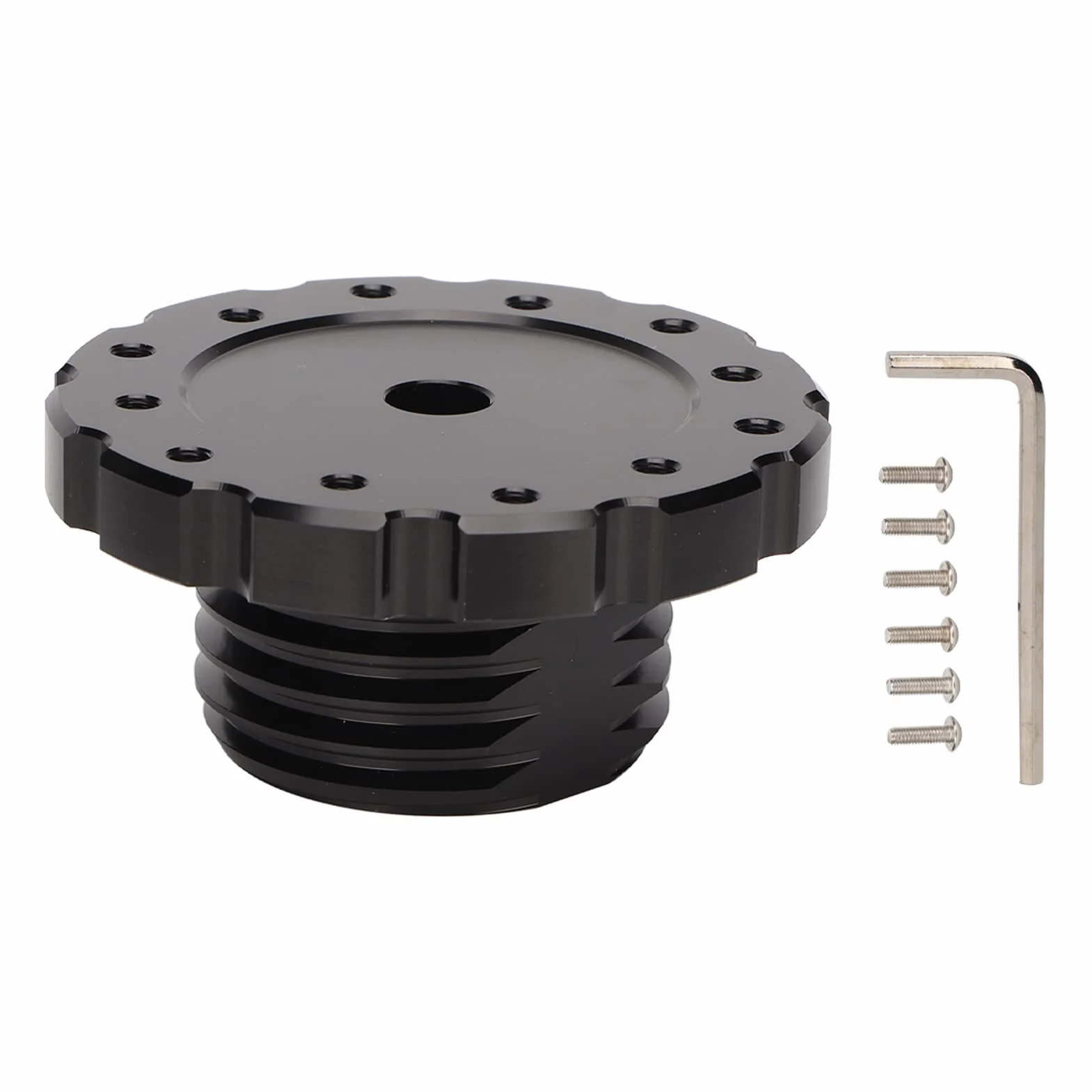 Adattatore per Volante da Gioco per Adattatore per Volante in Alluminio Professionale, Adattatore per Ruota per T300 T500 TS PC TS XW (nero)