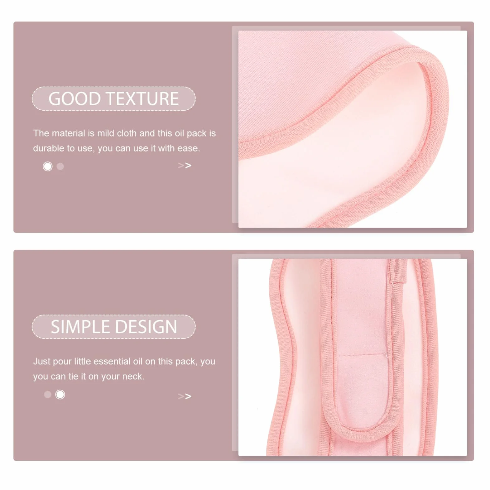 Fascia per Impacchi di Ricino Riutilizzabile per Massaggio Cervicale Morbido Rosa