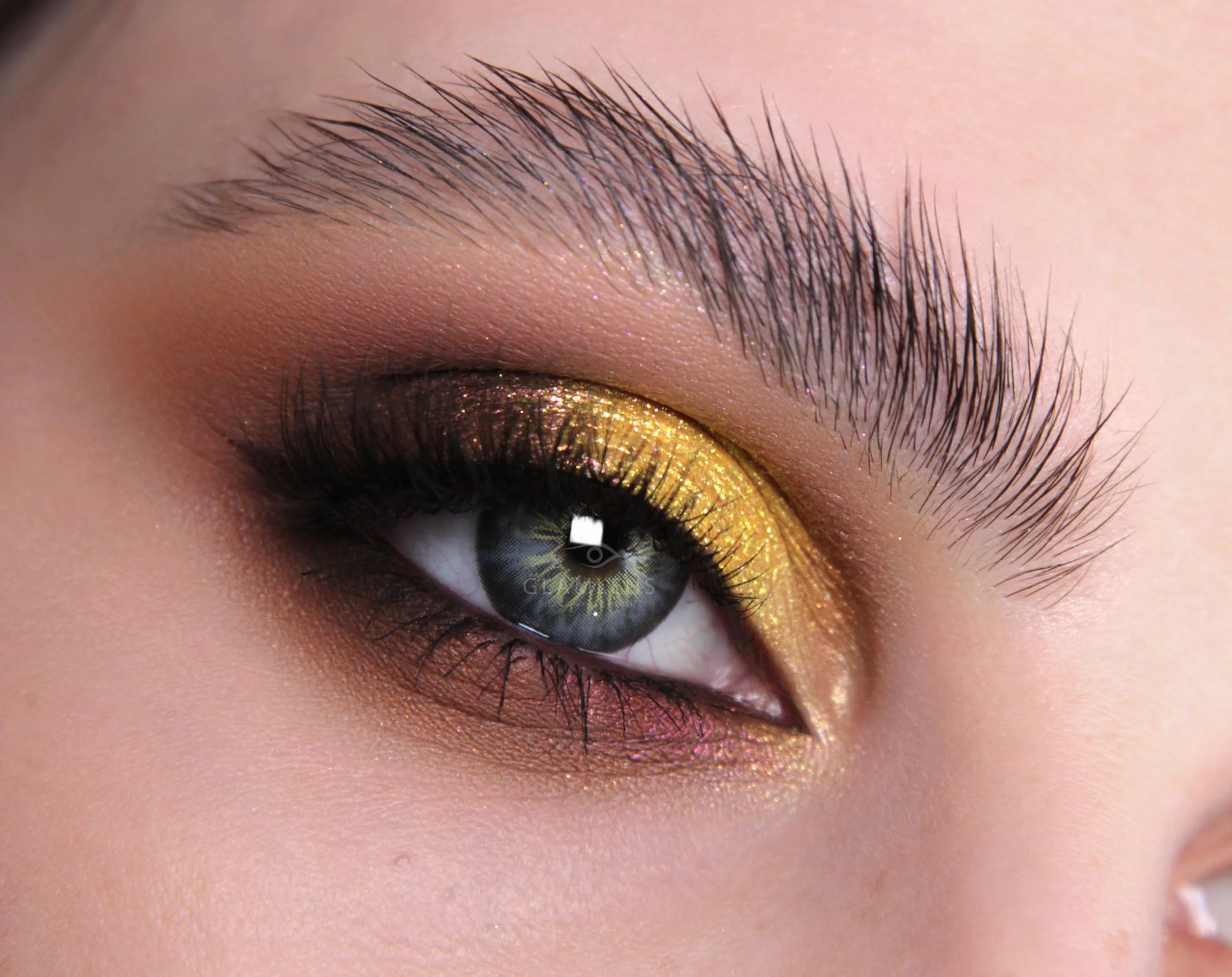 GLAMLENS Lenti a Contatto Colorate Grigio Madrid Gray - Silicone Idrogel - 2 Pezzi - DIA 14,00 - 0.00 Diottrie