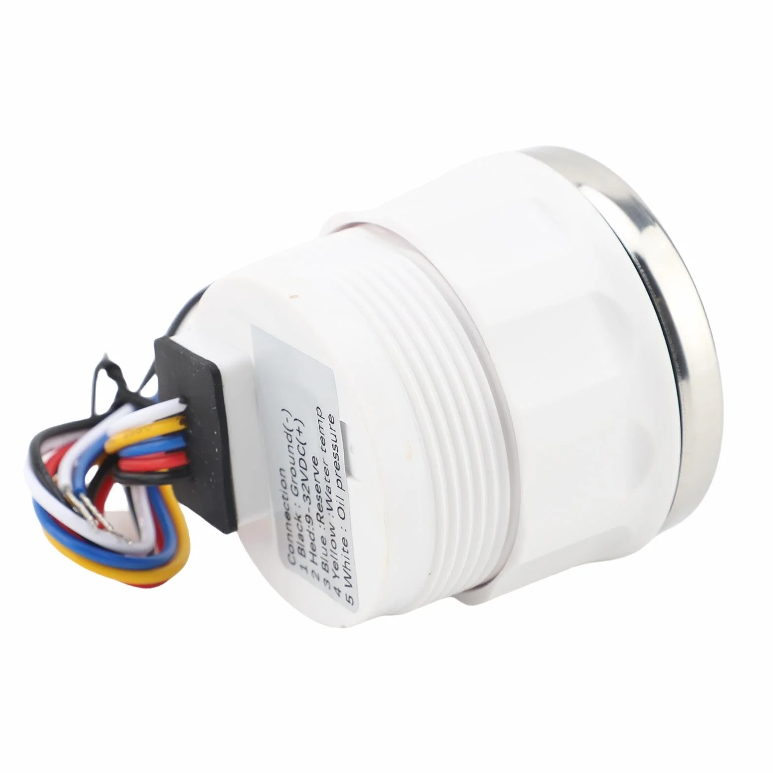 Kit sensore strumento 3 in 1 Temperatura liquido di raffreddamento motore Misuratore di pressione olio Voltmetro batteria Auto Barca 52mm Display digitale retroilluminato (Copertura argentata con