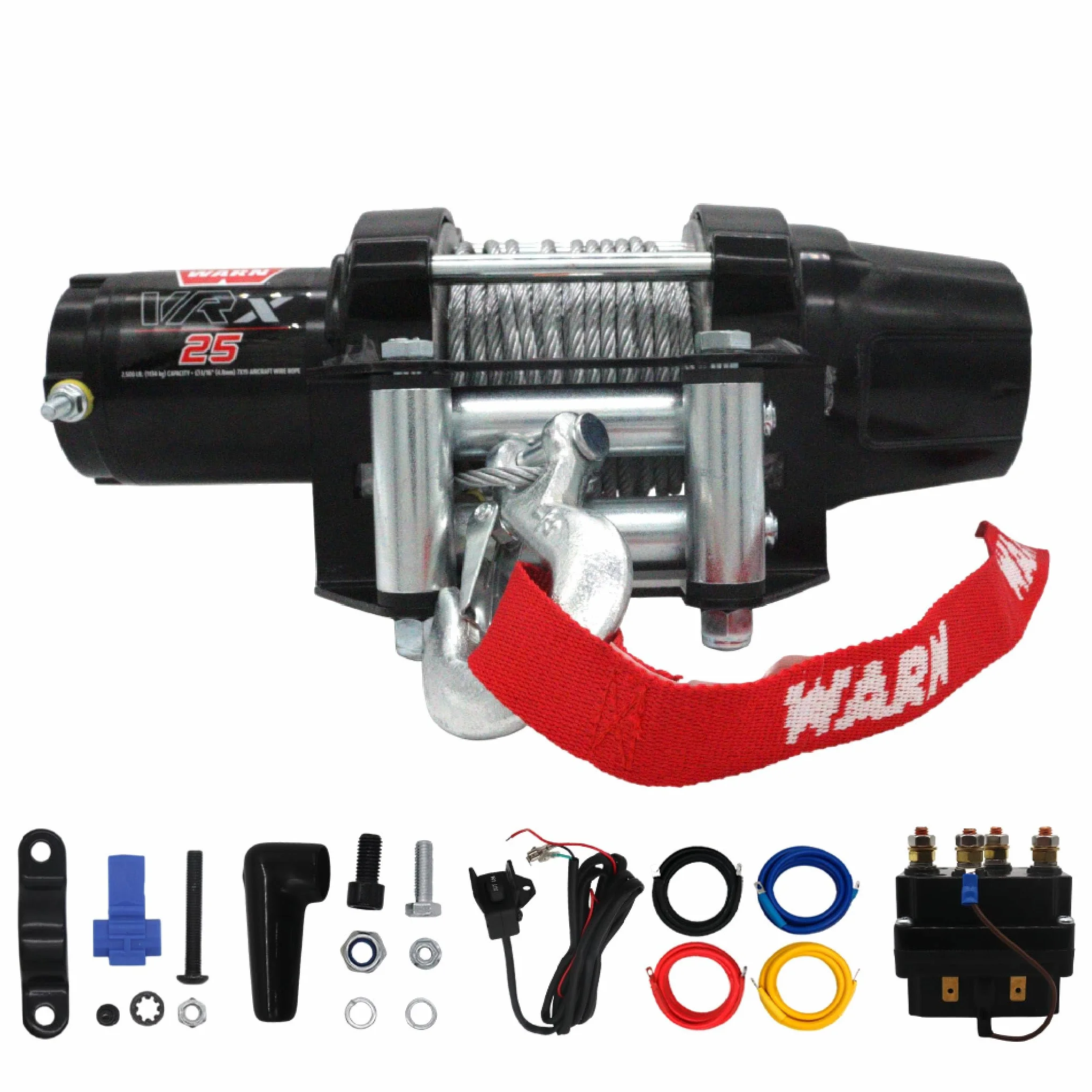 Warn Verricello VRX 25 Powersports 101025 1,25t 3/16" x 50' Cavo Acciaio