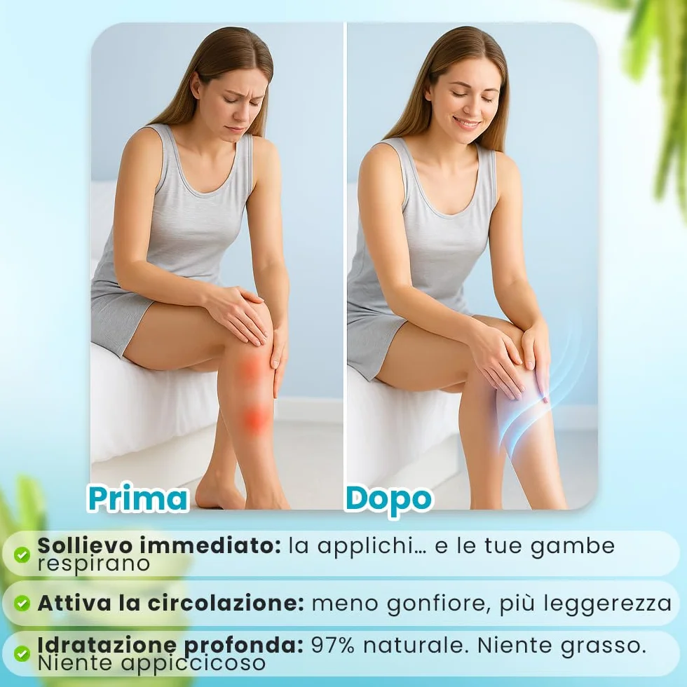 Ritalia Crema Gambe Gonfie Criogel Effetto Freddo 500 ml, per Gambe Pesanti, Circolazione e Microcircolo, Assorbimento Rapido