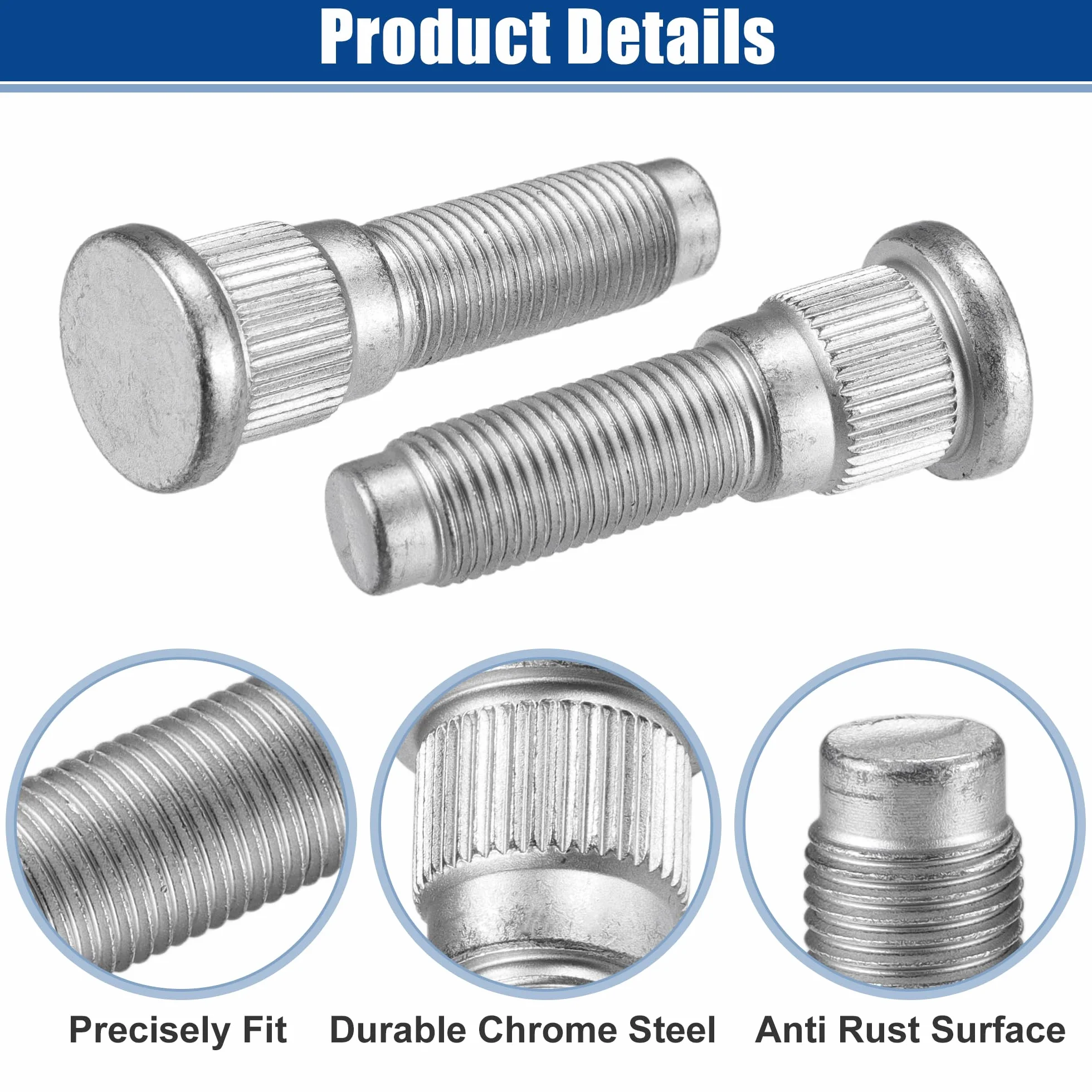 A ABSOPRO 1/2"-20 Bullone per Dado Ruota Adatto per Jeep Grand No.6036424AA - 10 Pezzi