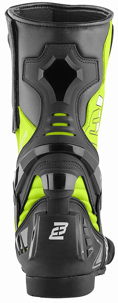 Bogotto Assen Stivali da moto, nero/giallo fluo, 46