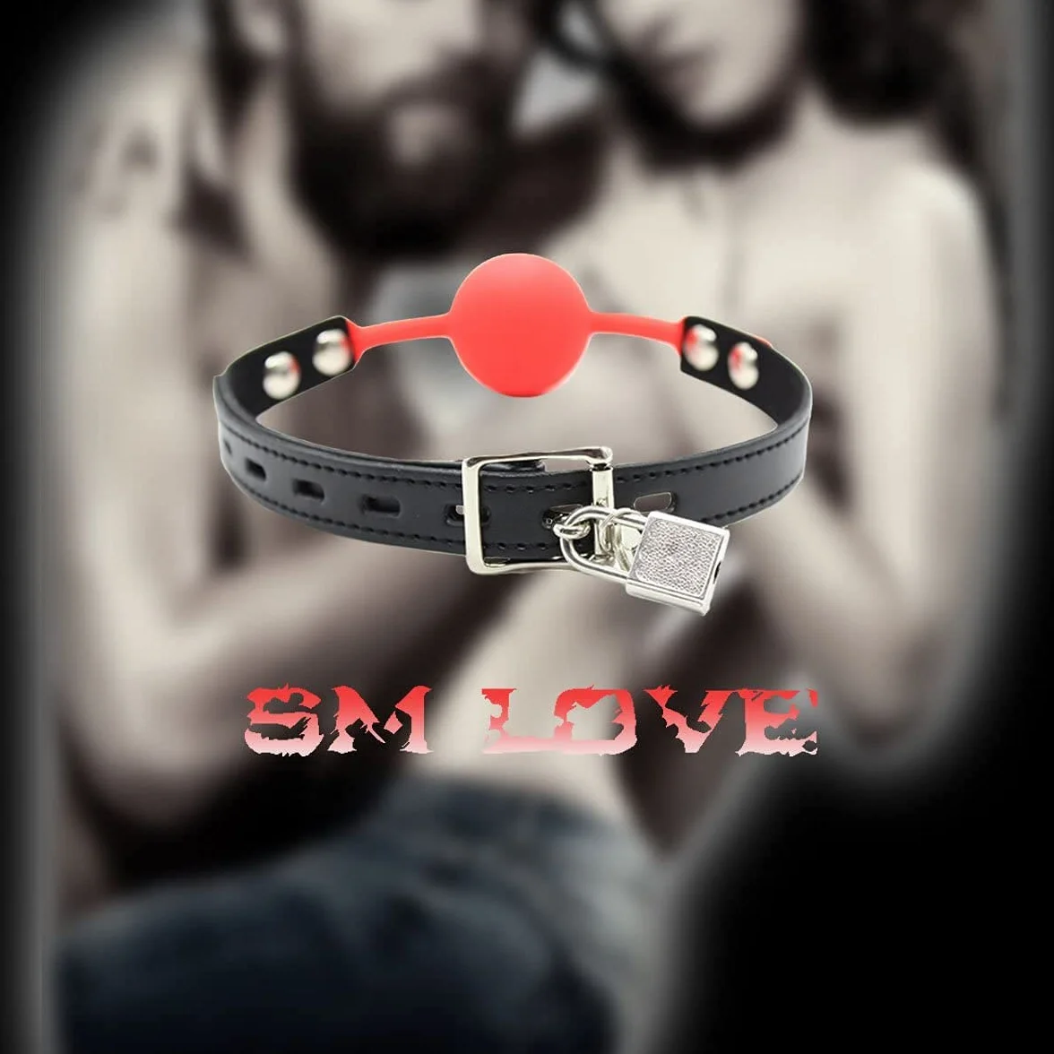 Silicone Gag Bondage con Serratura Palla Bocca Sicura Morbido Lavabile Rosso