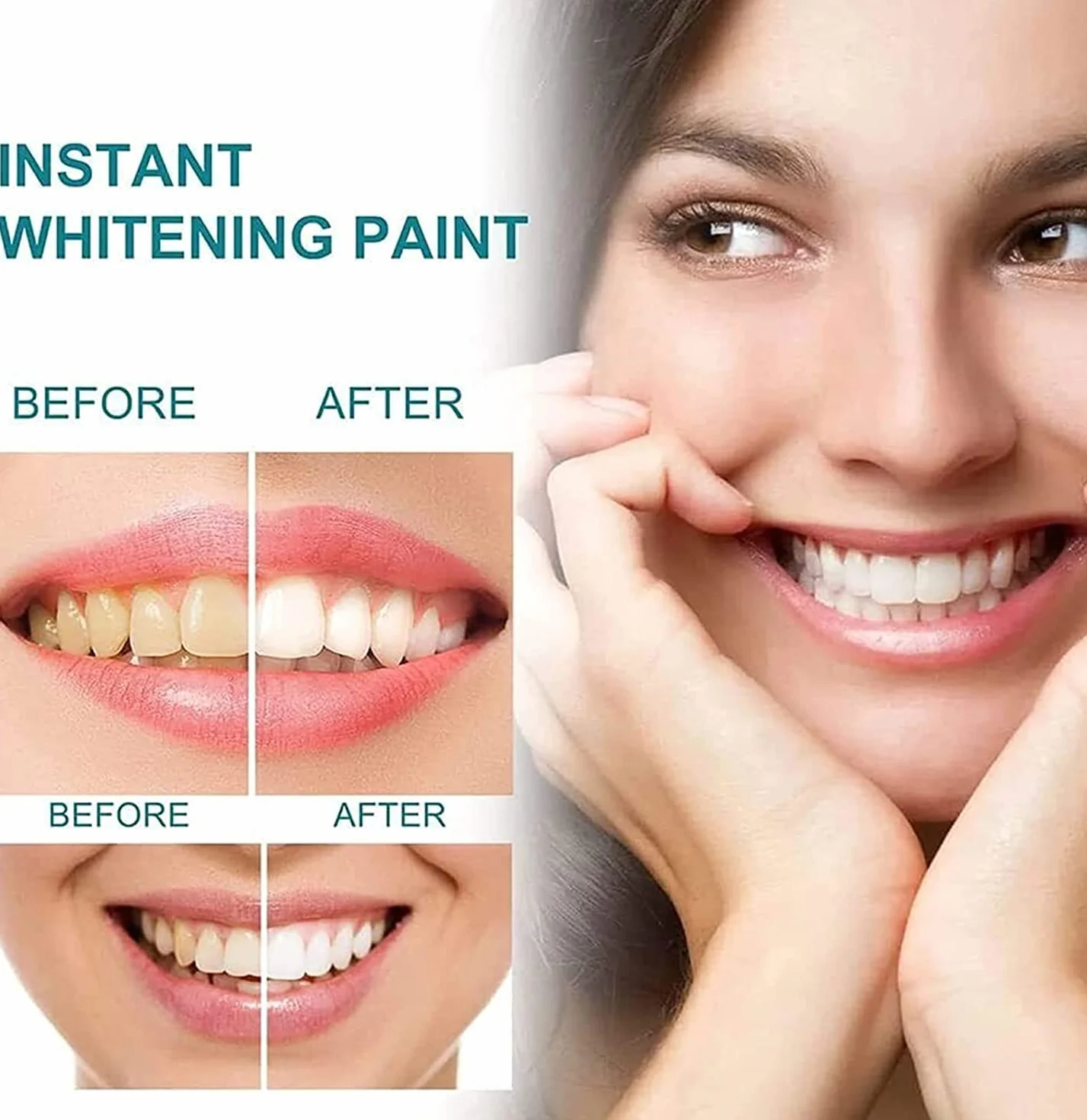 Vernice per Denti Smalto Bianco Sbiancamento Istantaneo 2 Pezzi