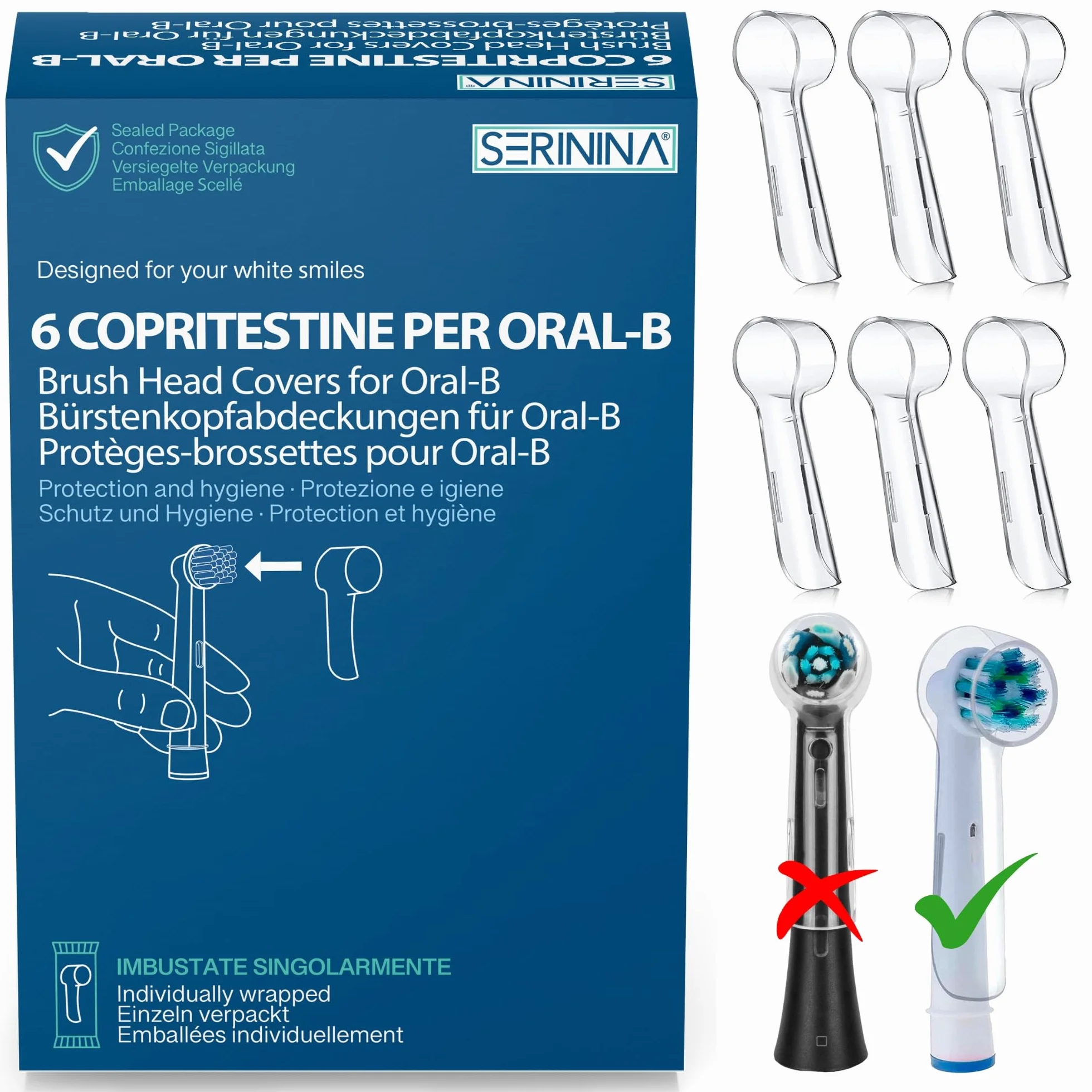 Copritestine Oral B Vitality Pro Sensitive Cross Action