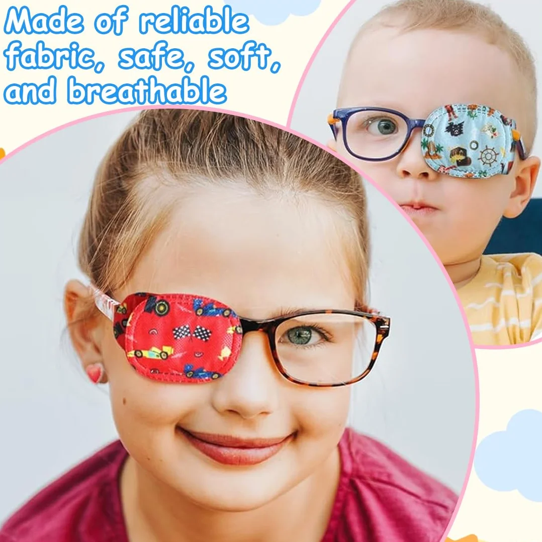 Bende per Occhi in Cotone per Bambini, Benda Adesiva per Bloccare la Luce, 10 Pezzi