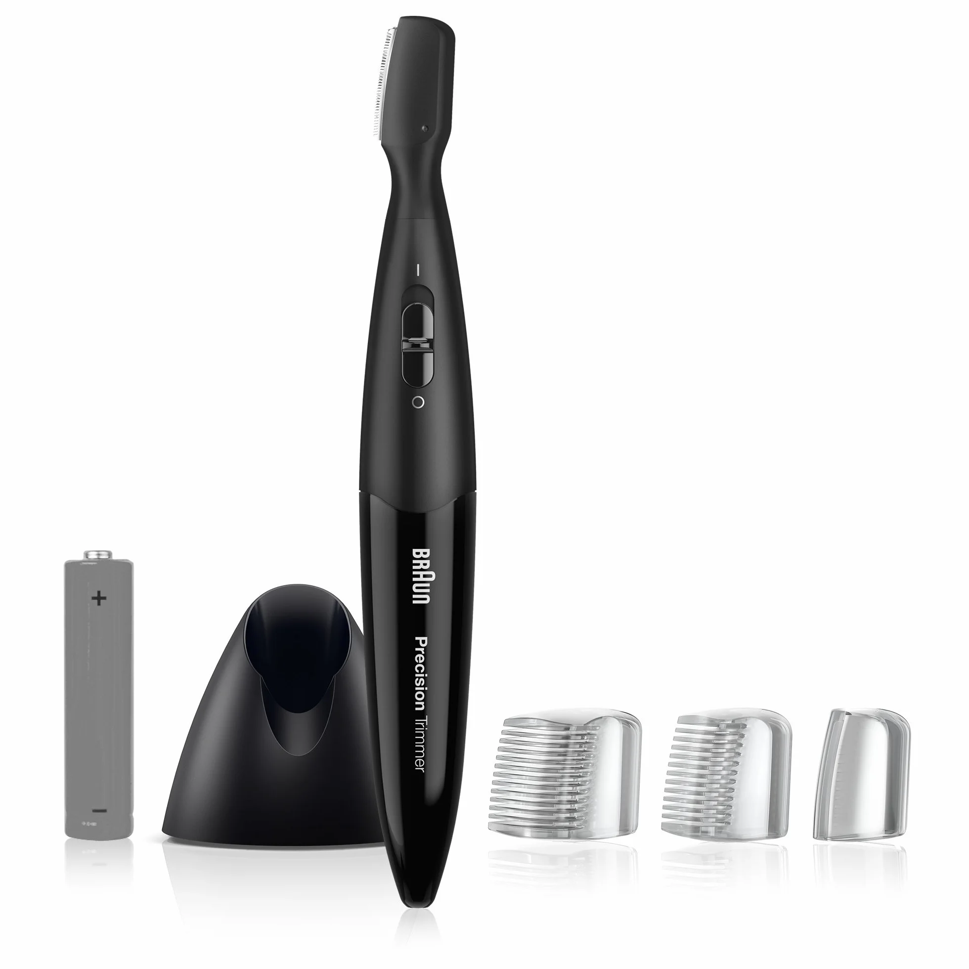 Braun PT5010 Precision Trimmer, RIFINITORE BARBA, 2 Pettini, Senza Fili, Nero e Blu