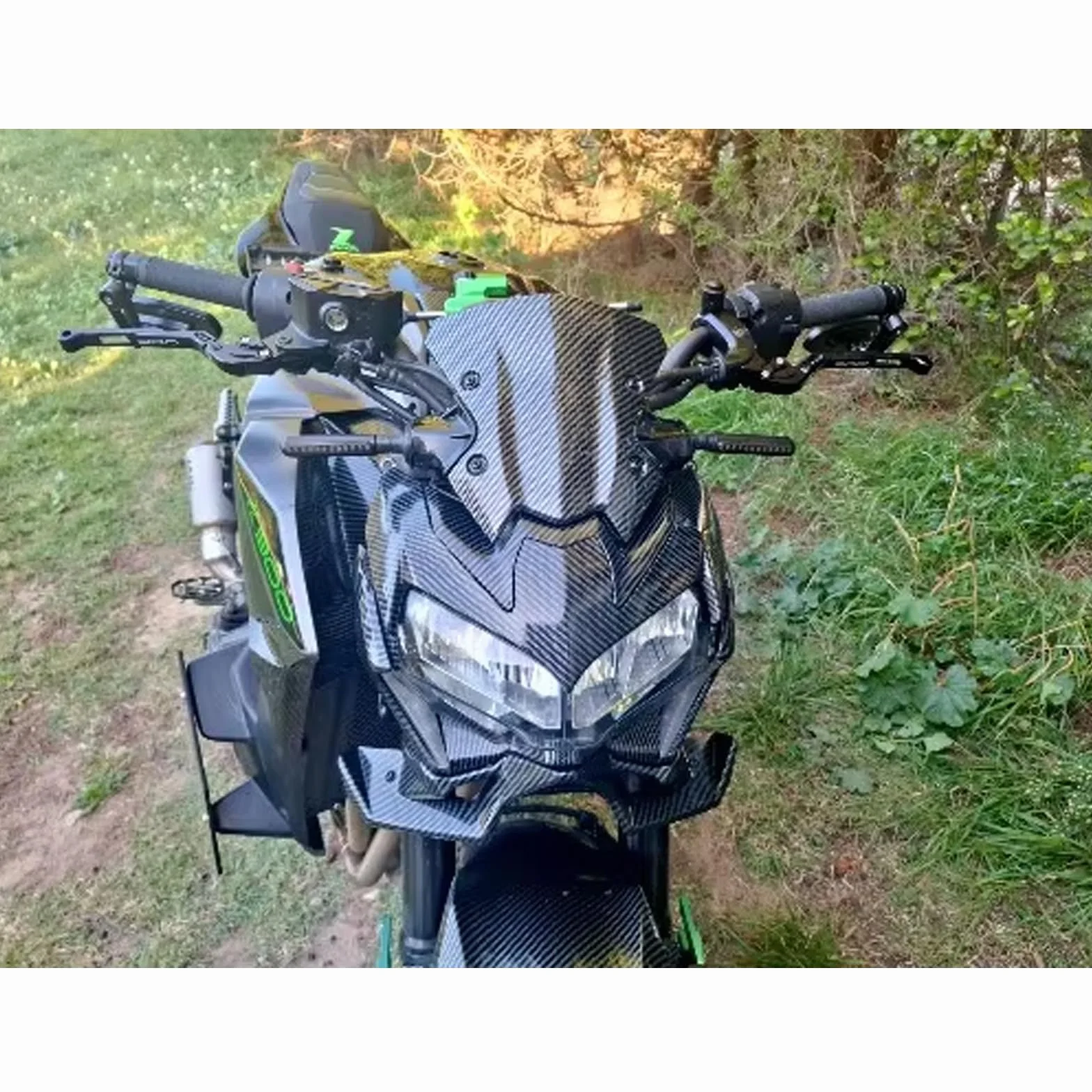 Kawasaki Z900 CNC Regolabile Pieghevole Estensibile Leve Freno Frizione Moto Nero 2017-2024